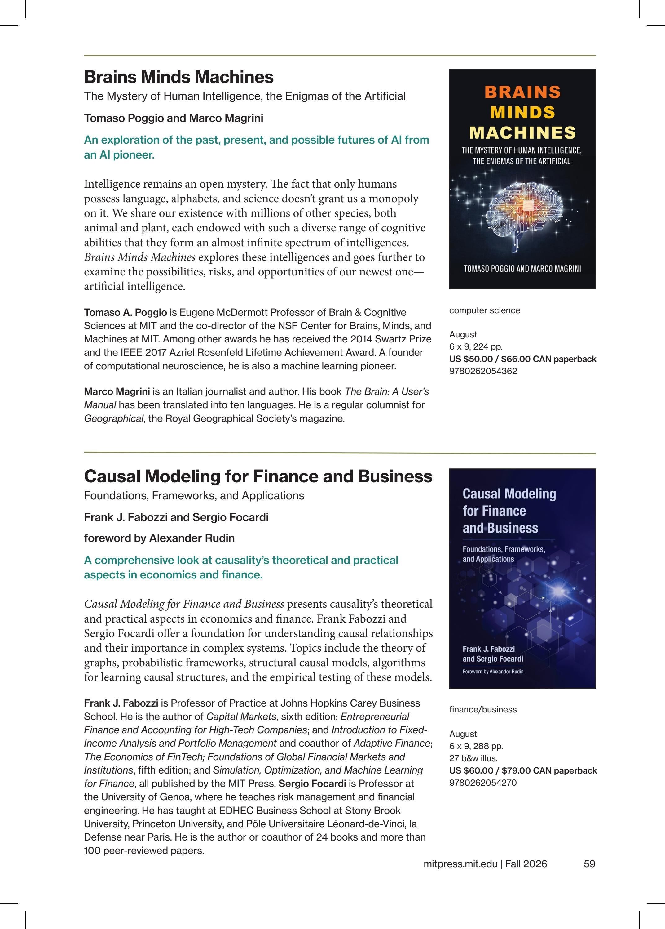 MIT Press Fall 2026 Catalog Weekly Ad January 1 - December 31, 2026