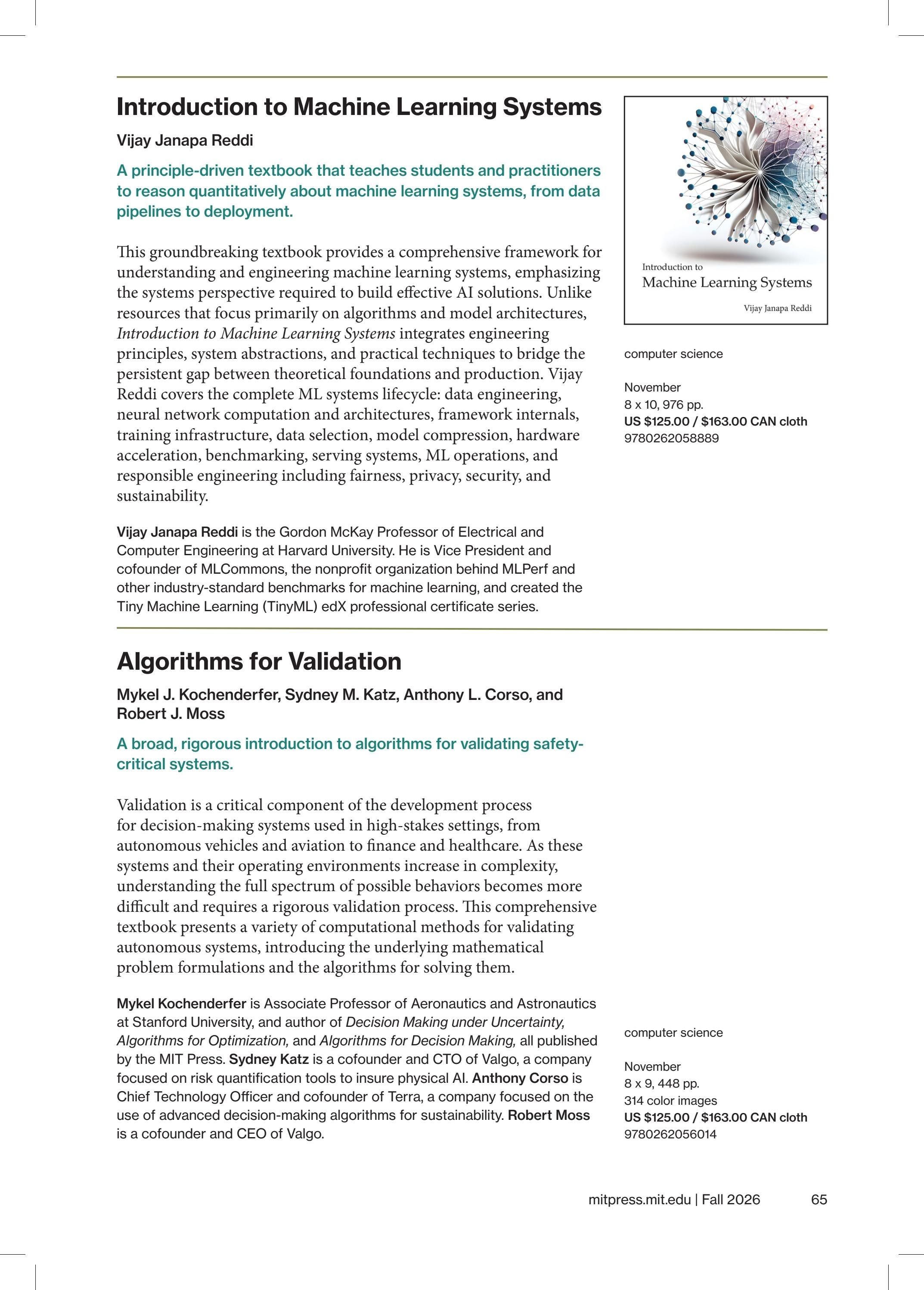 MIT Press Fall 2026 Catalog Weekly Ad January 1 - December 31, 2026