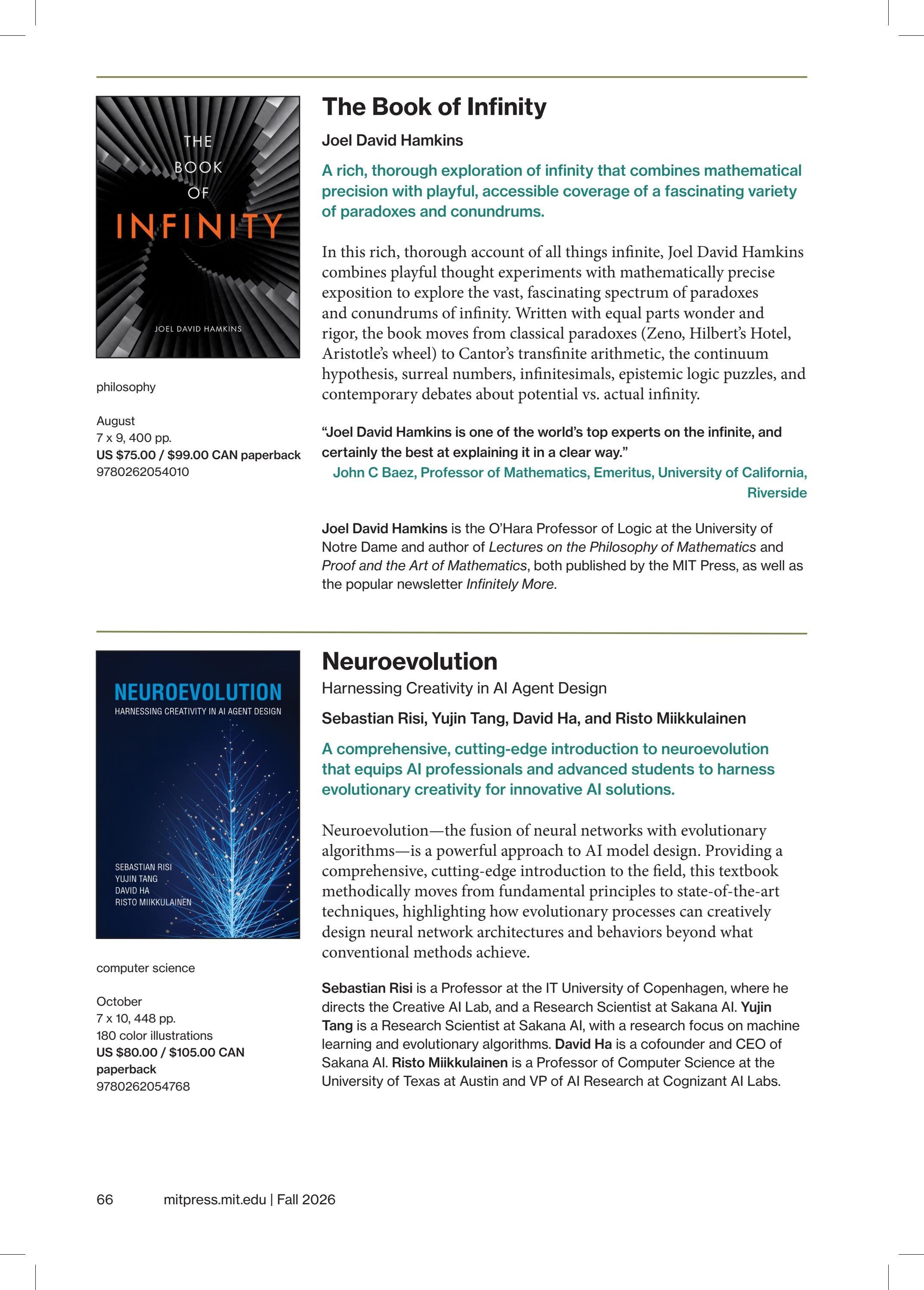 MIT Press Fall 2026 Catalog Weekly Ad January 1 - December 31, 2026