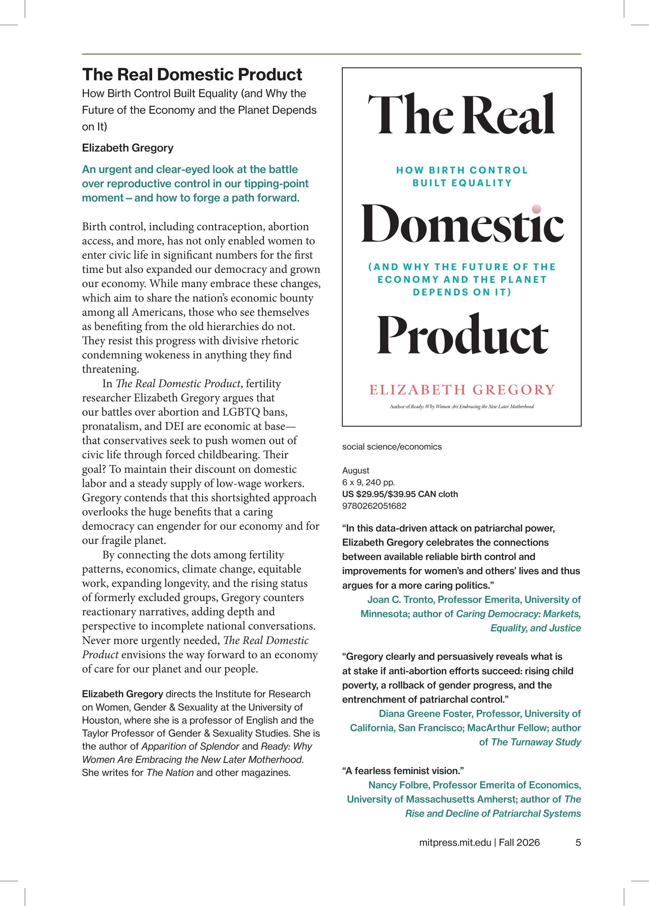 MIT Press Fall 2026 Catalog Weekly Ad January 1 - December 31, 2026