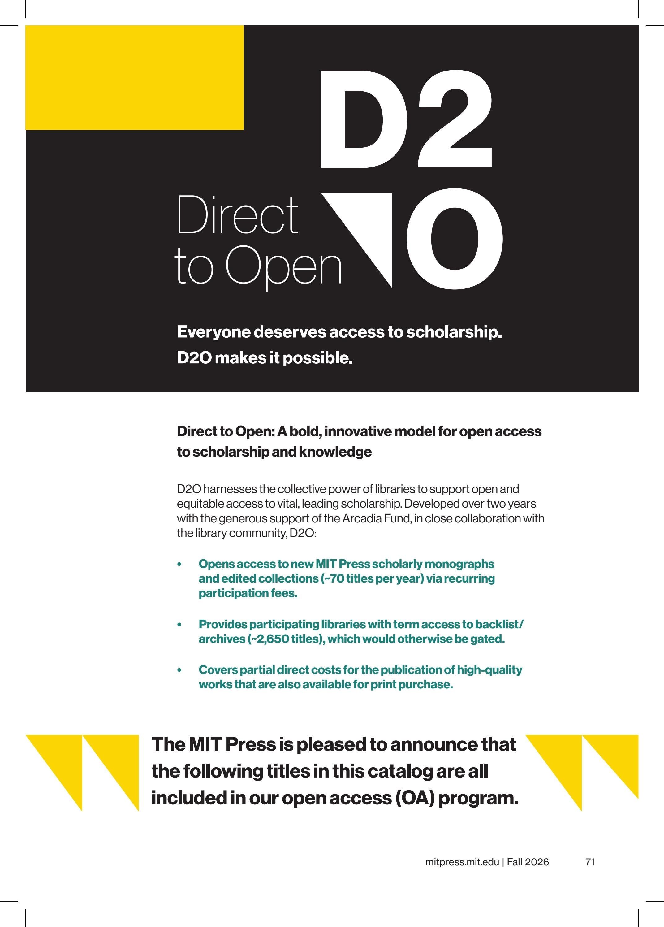 MIT Press Fall 2026 Catalog Weekly Ad January 1 - December 31, 2026