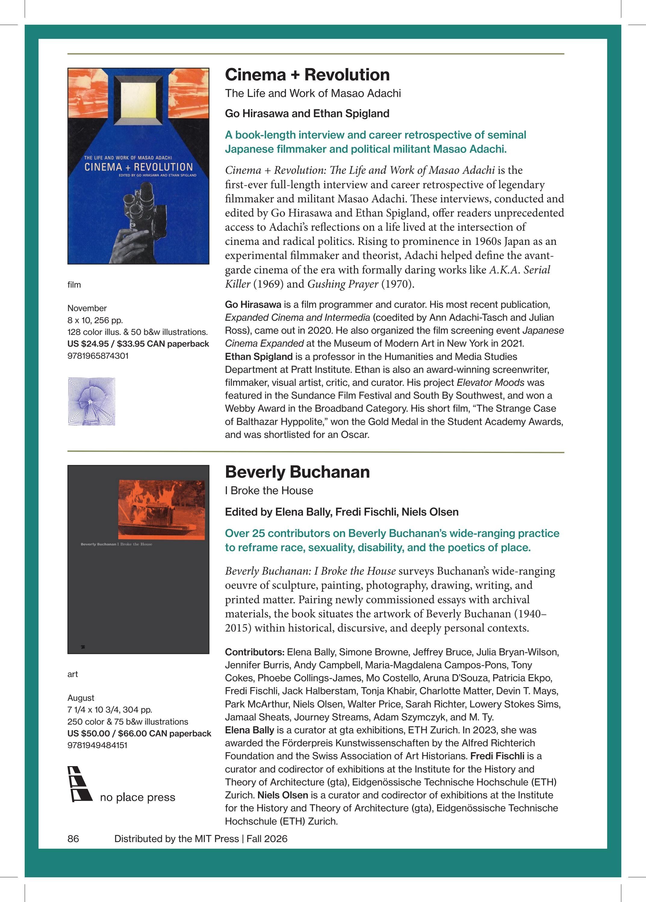 MIT Press Fall 2026 Catalog Weekly Ad January 1 - December 31, 2026