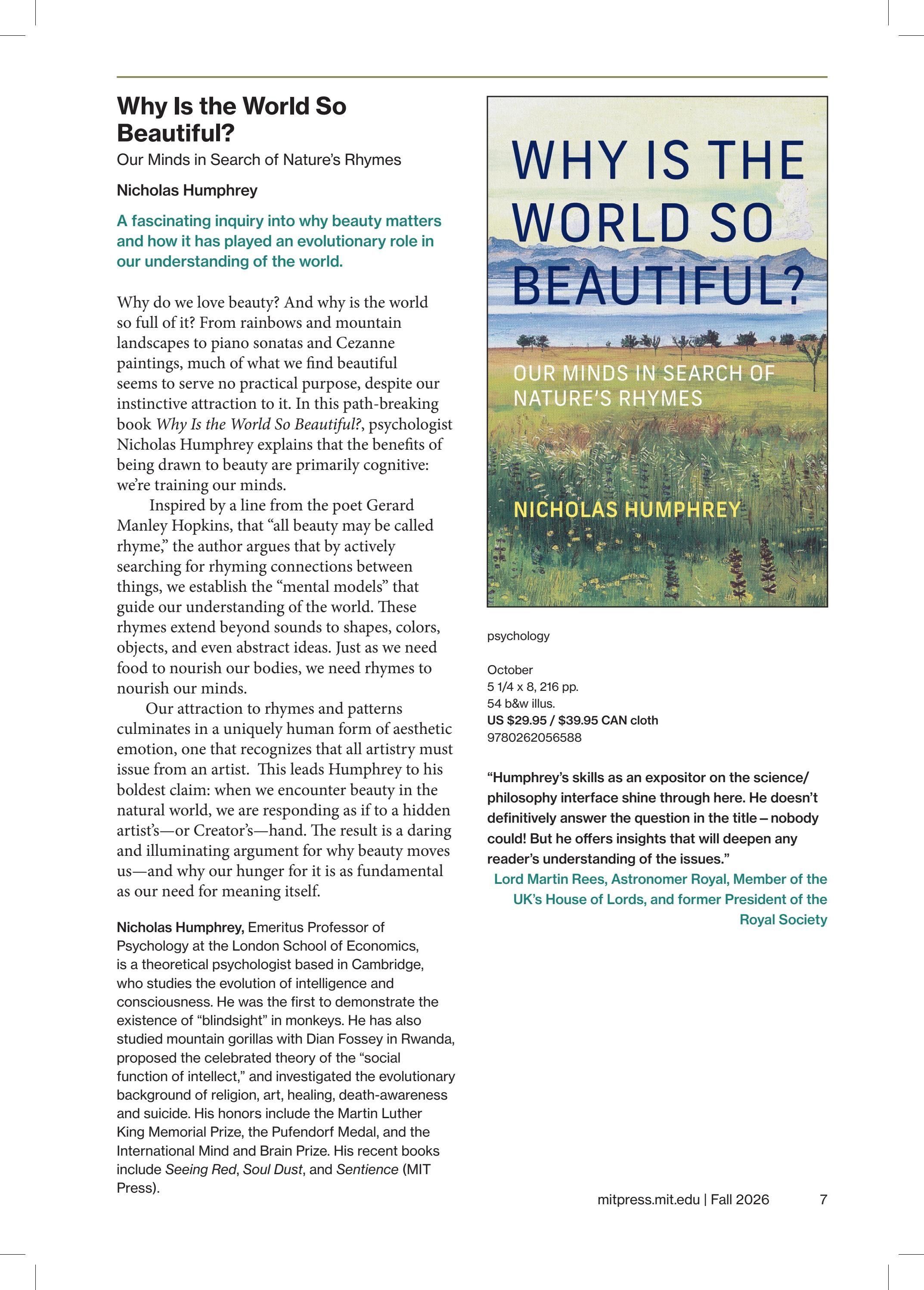 MIT Press Fall 2026 Catalog Weekly Ad January 1 - December 31, 2026