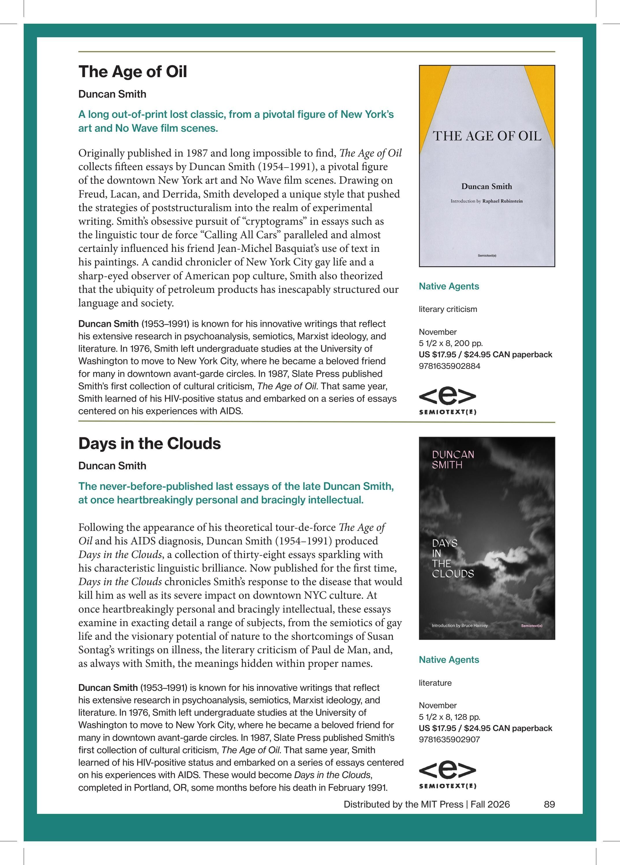 MIT Press Fall 2026 Catalog Weekly Ad January 1 - December 31, 2026