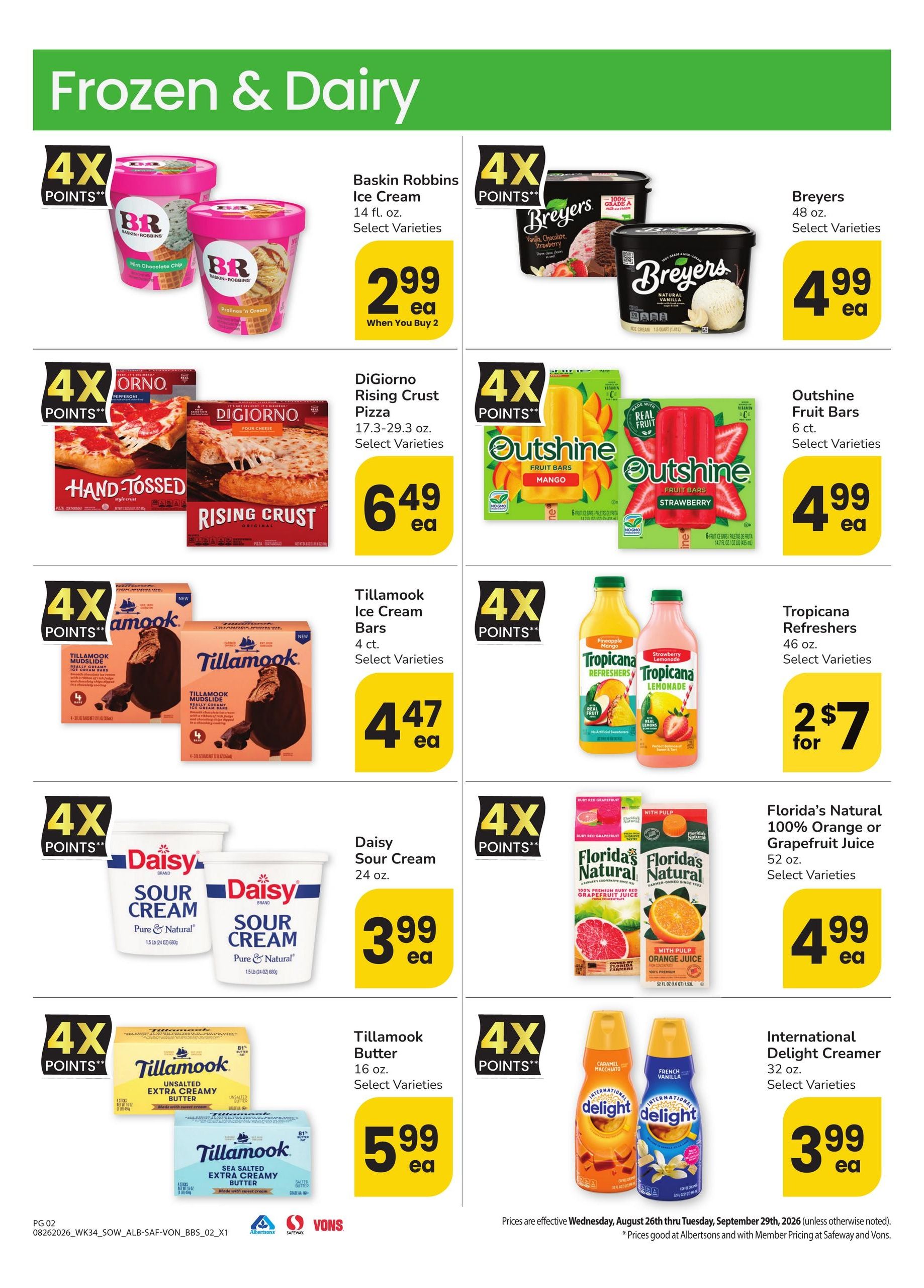 Albertsons (AZ, NM, NV, TX, UT) Big Book of Savings Weekly Ad August 26 - September 29, 2026