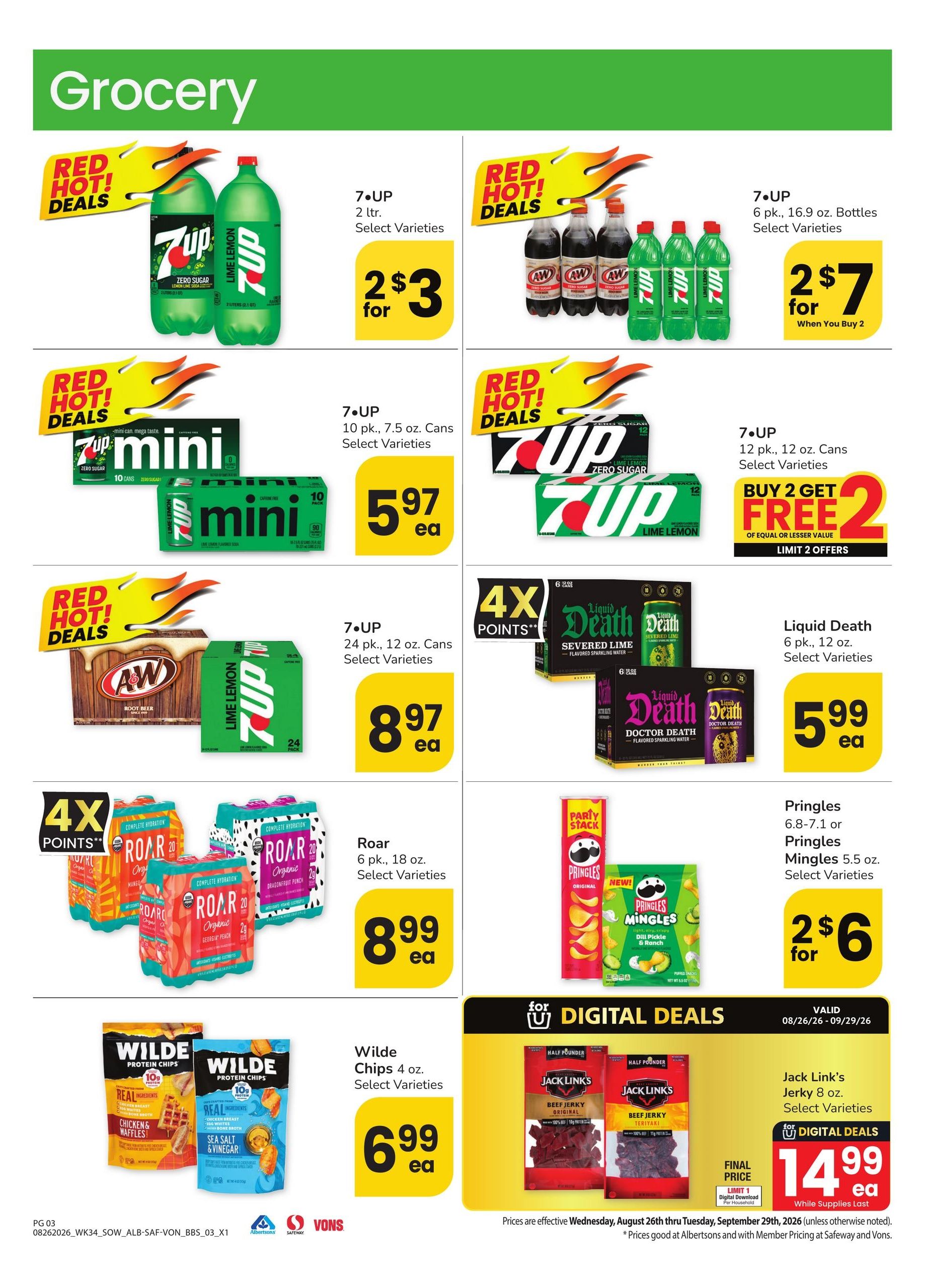 Albertsons (AZ, NM, NV, TX, UT) Big Book of Savings Weekly Ad August 26 - September 29, 2026