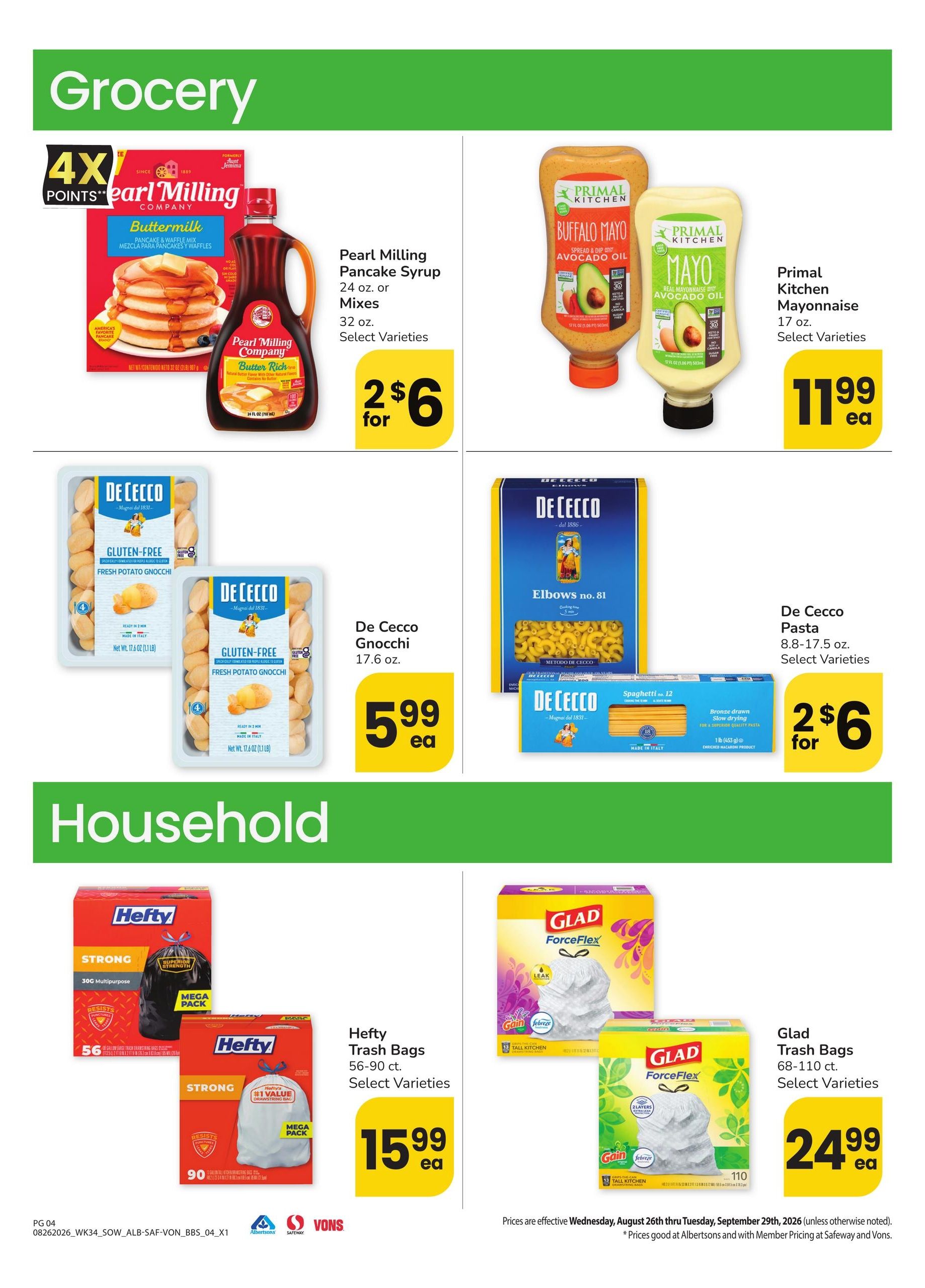 Albertsons (AZ, NM, NV, TX, UT) Big Book of Savings Weekly Ad August 26 - September 29, 2026