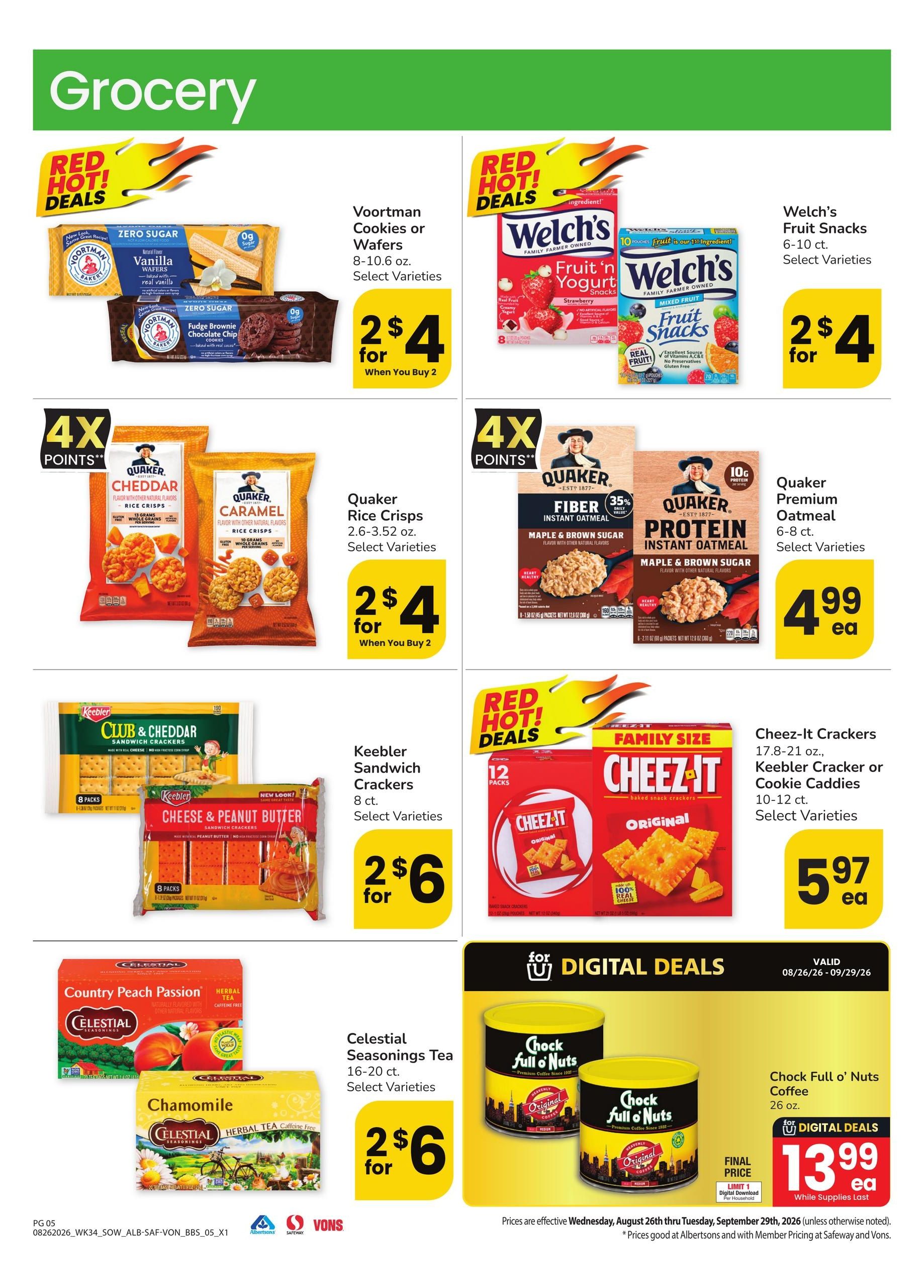 Albertsons (AZ, NM, NV, TX, UT) Big Book of Savings Weekly Ad August 26 - September 29, 2026