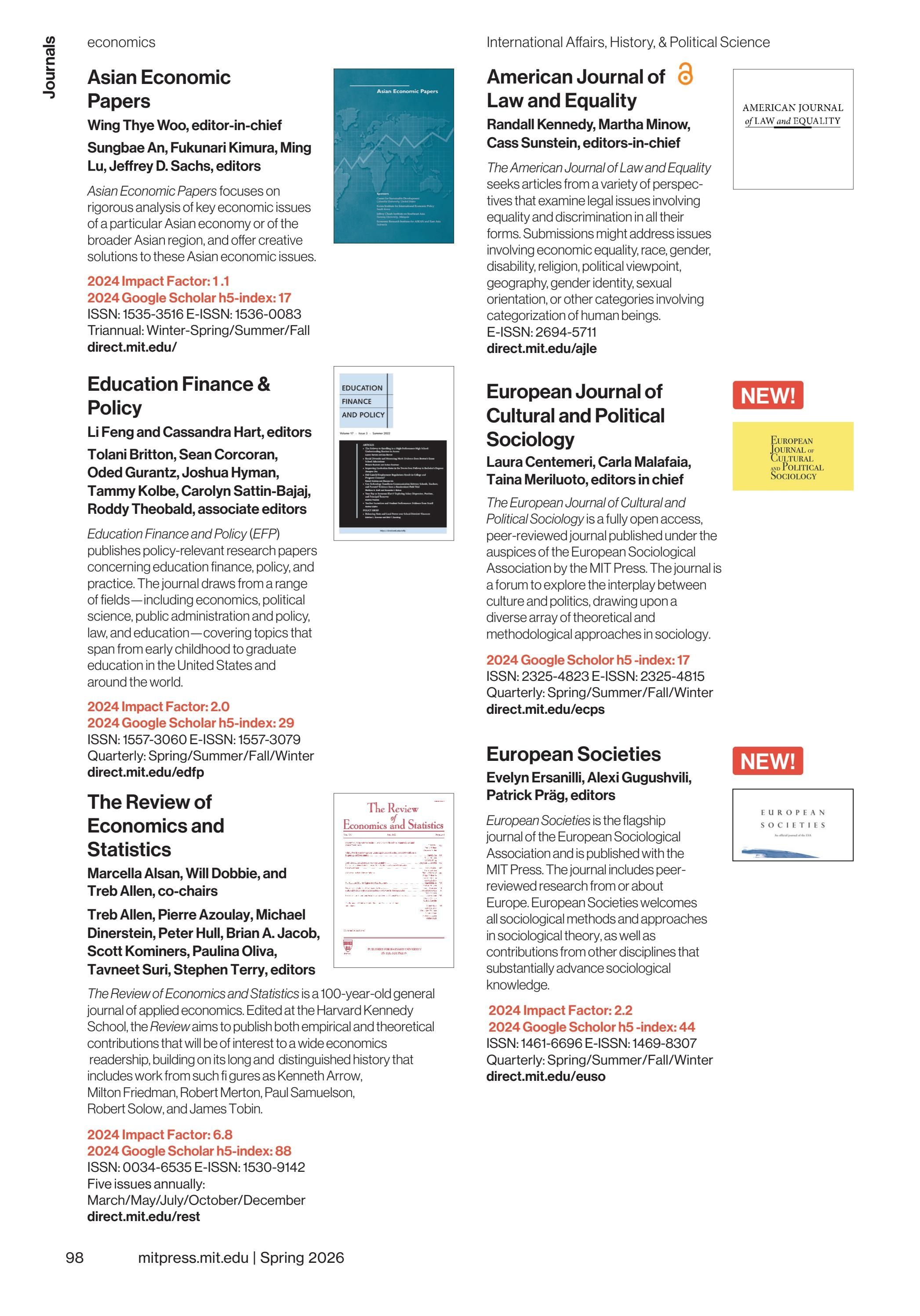 MIT Press Spring 2026 Catalog Weekly Ad January 1 - December 31, 2026