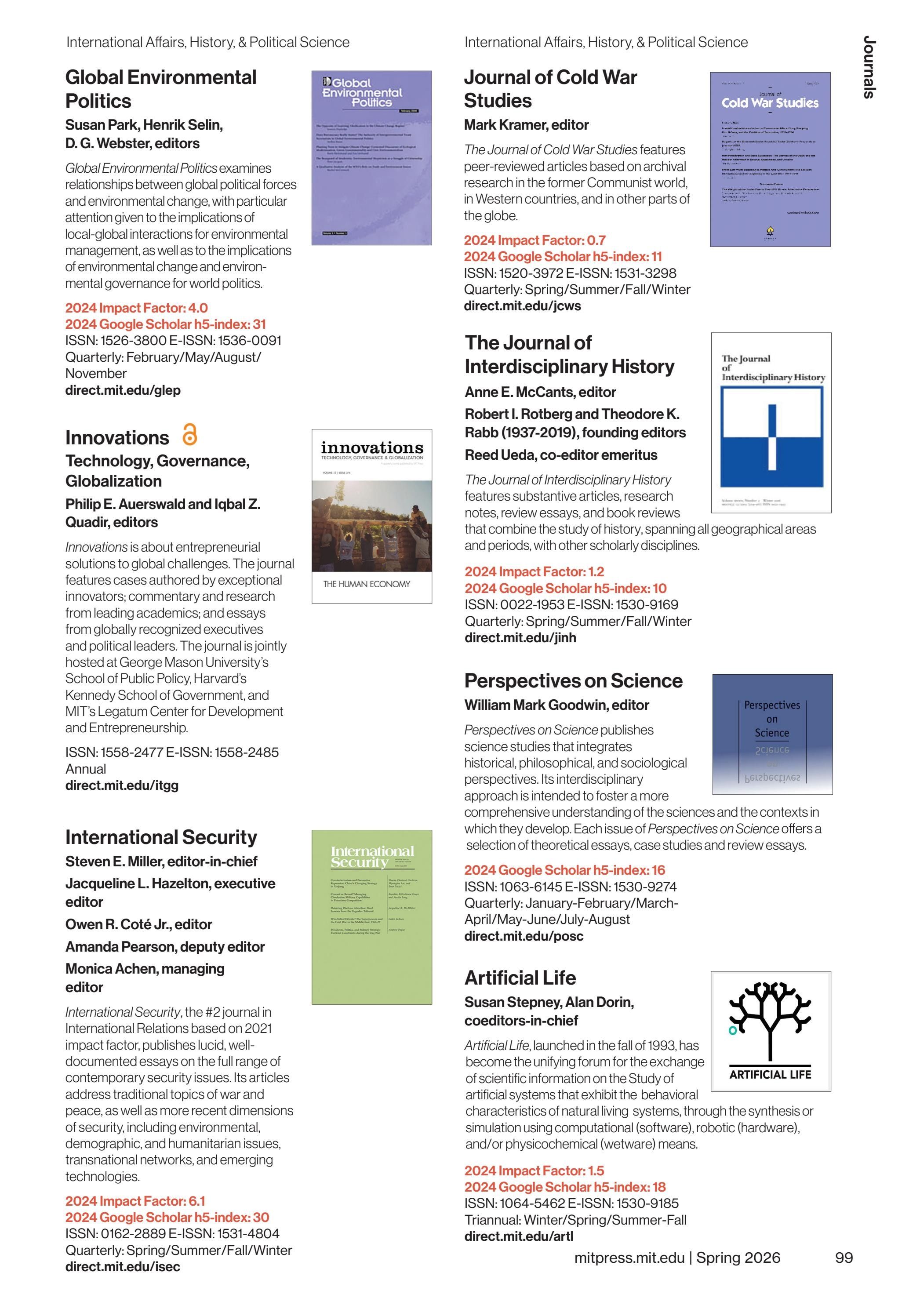 MIT Press Spring 2026 Catalog Weekly Ad January 1 - December 31, 2026