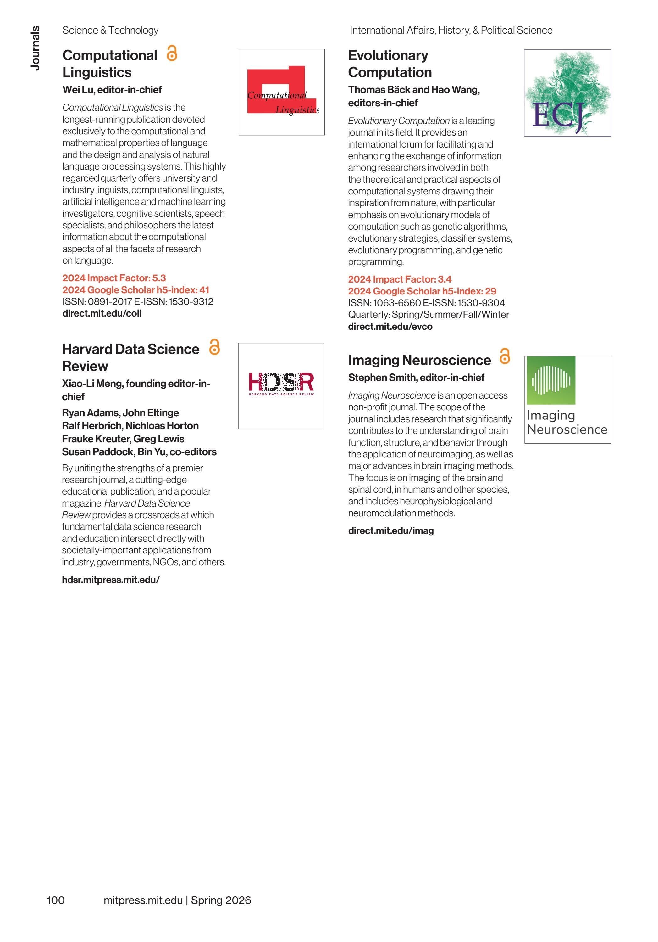 MIT Press Spring 2026 Catalog Weekly Ad January 1 - December 31, 2026