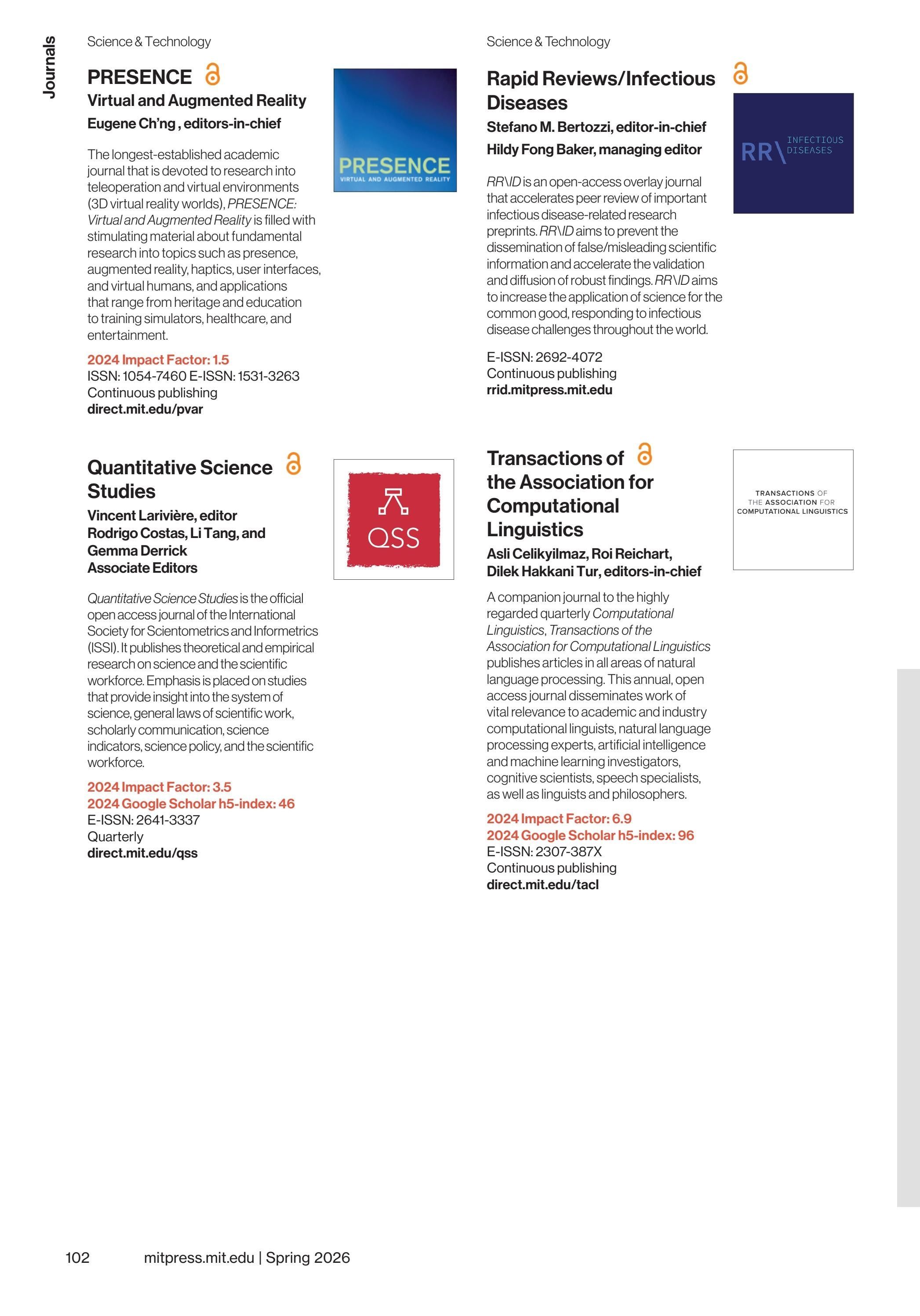 MIT Press Spring 2026 Catalog Weekly Ad January 1 - December 31, 2026