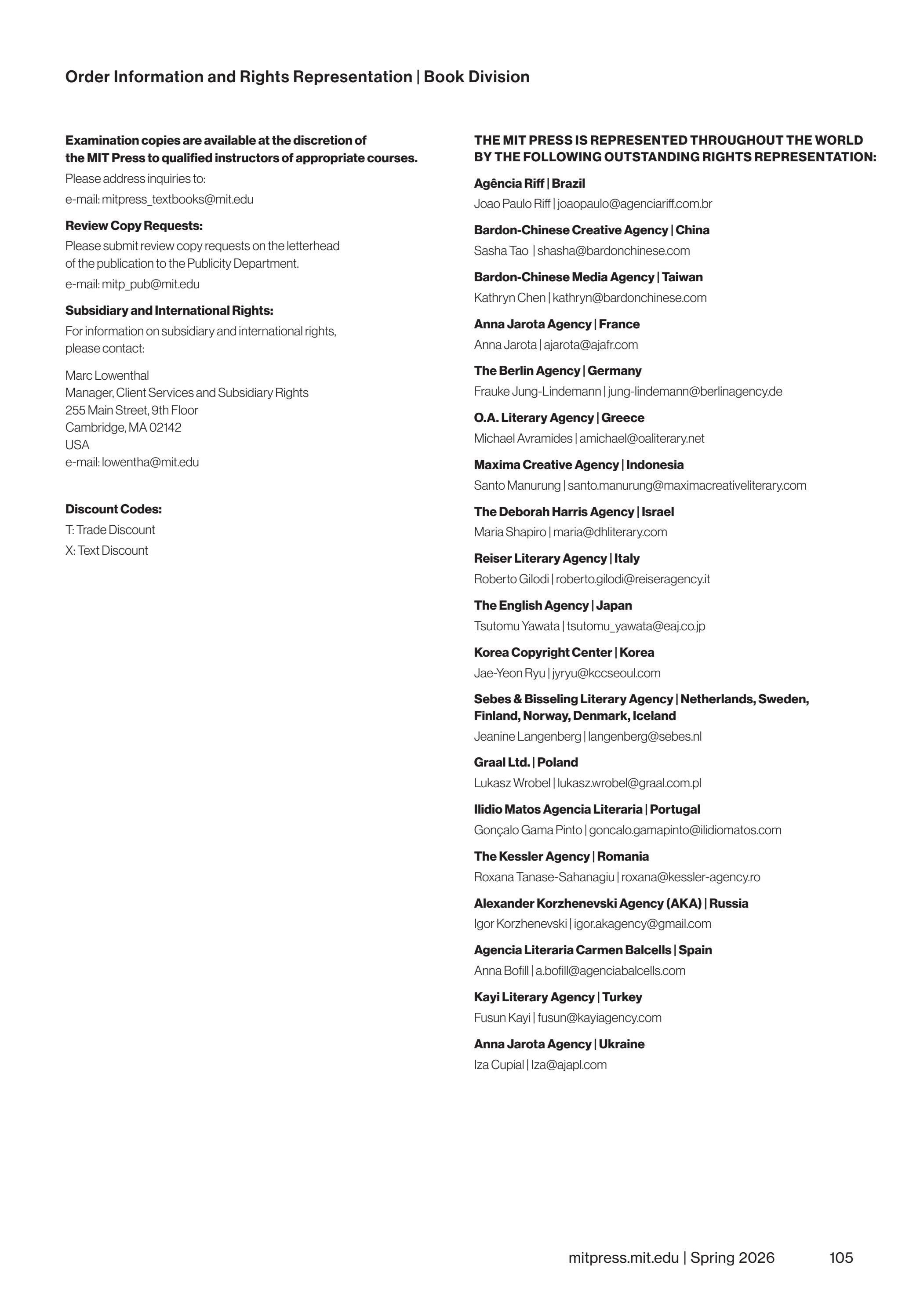 MIT Press Spring 2026 Catalog Weekly Ad January 1 - December 31, 2026