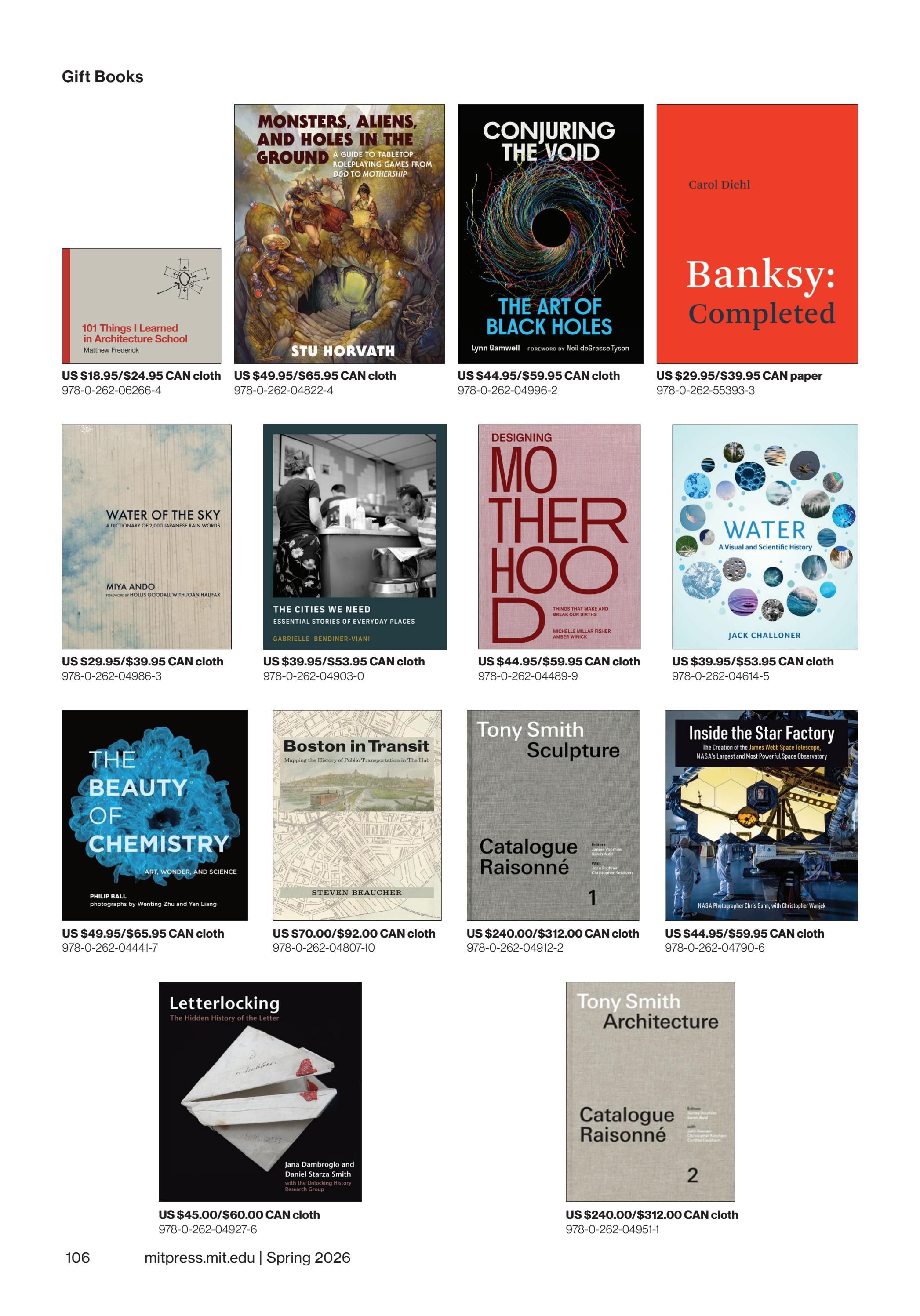 MIT Press Spring 2026 Catalog Weekly Ad January 1 - December 31, 2026
