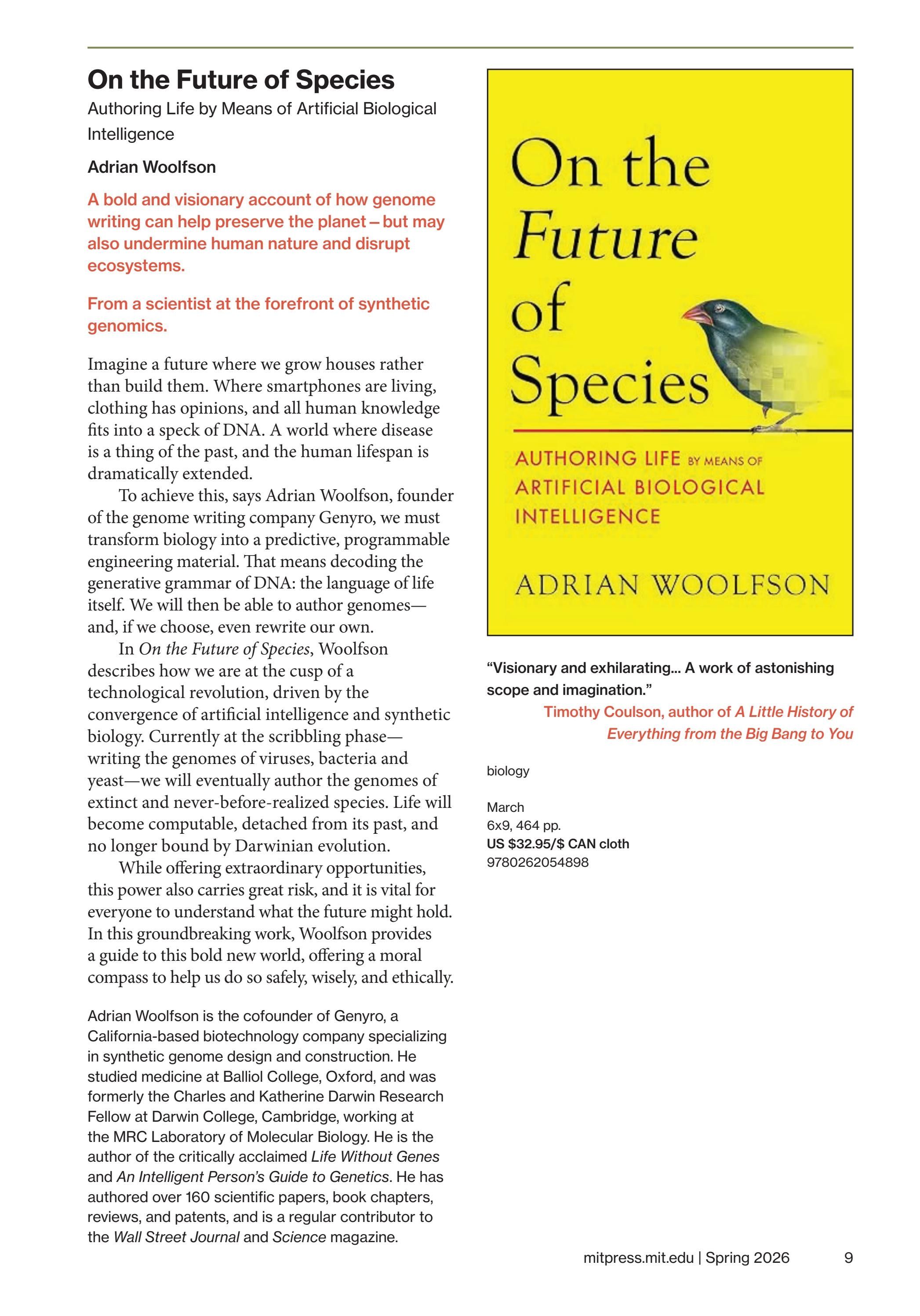 MIT Press Spring 2026 Catalog Weekly Ad January 1 - December 31, 2026