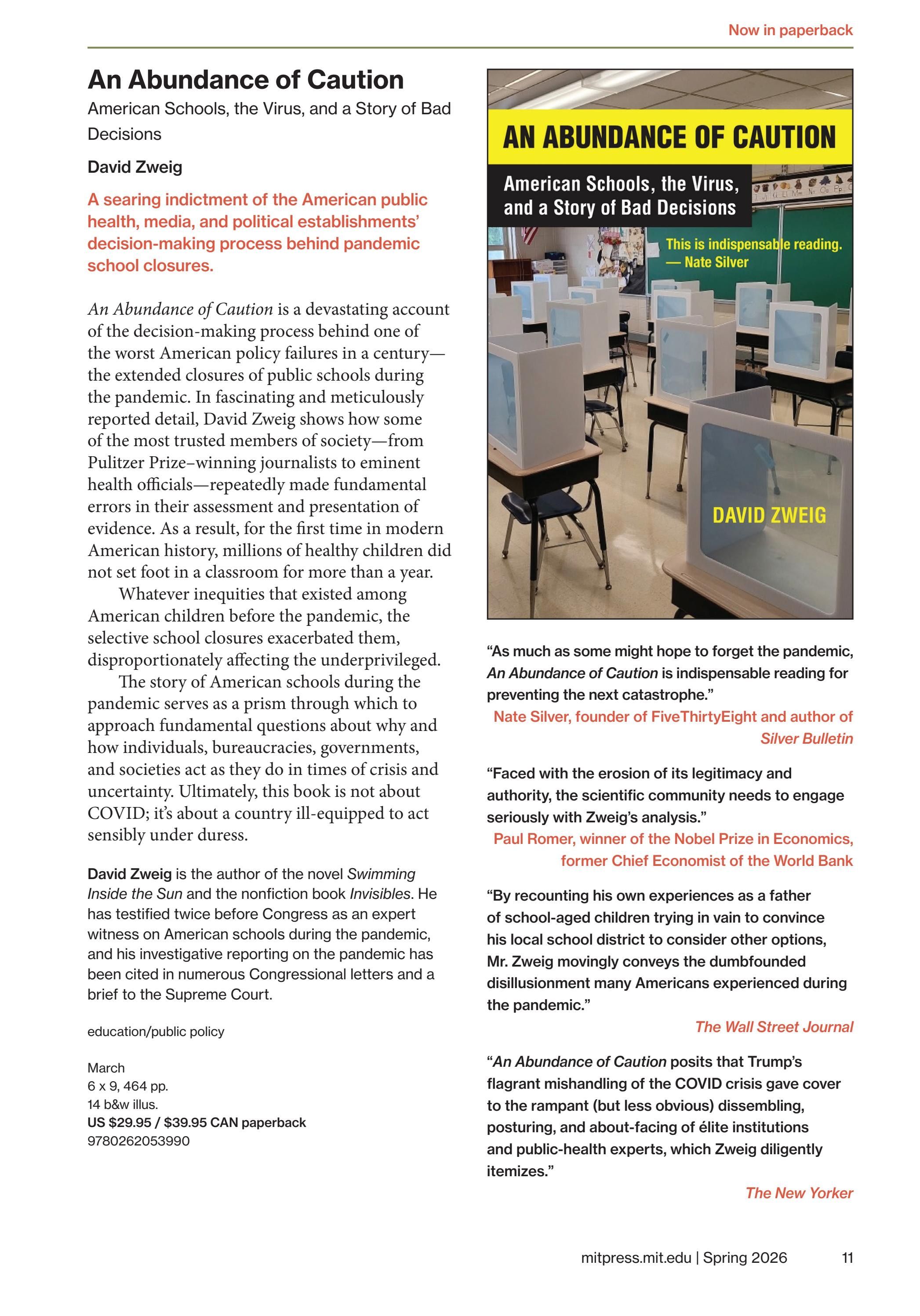 MIT Press Spring 2026 Catalog Weekly Ad January 1 - December 31, 2026