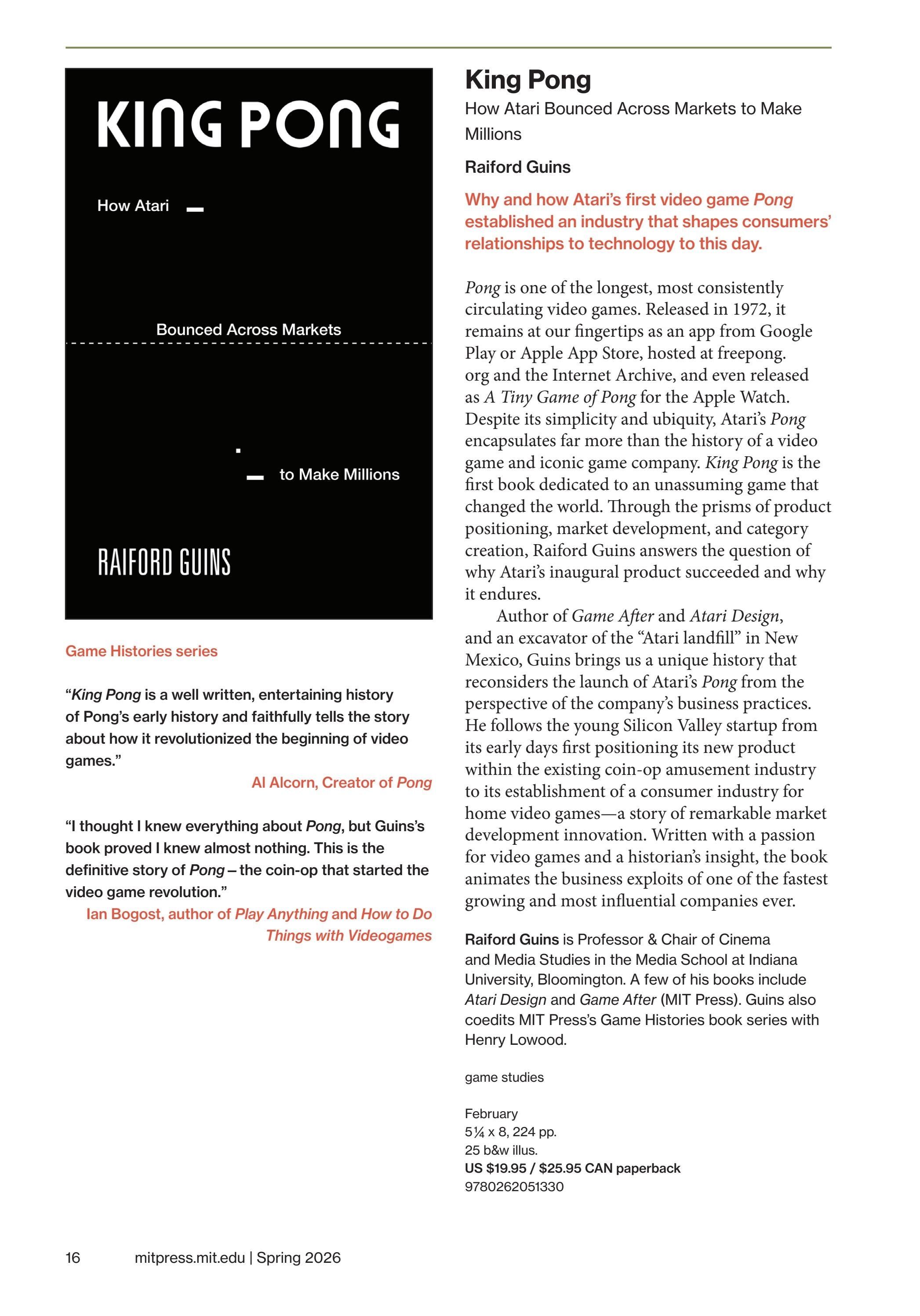 MIT Press Spring 2026 Catalog Weekly Ad January 1 - December 31, 2026