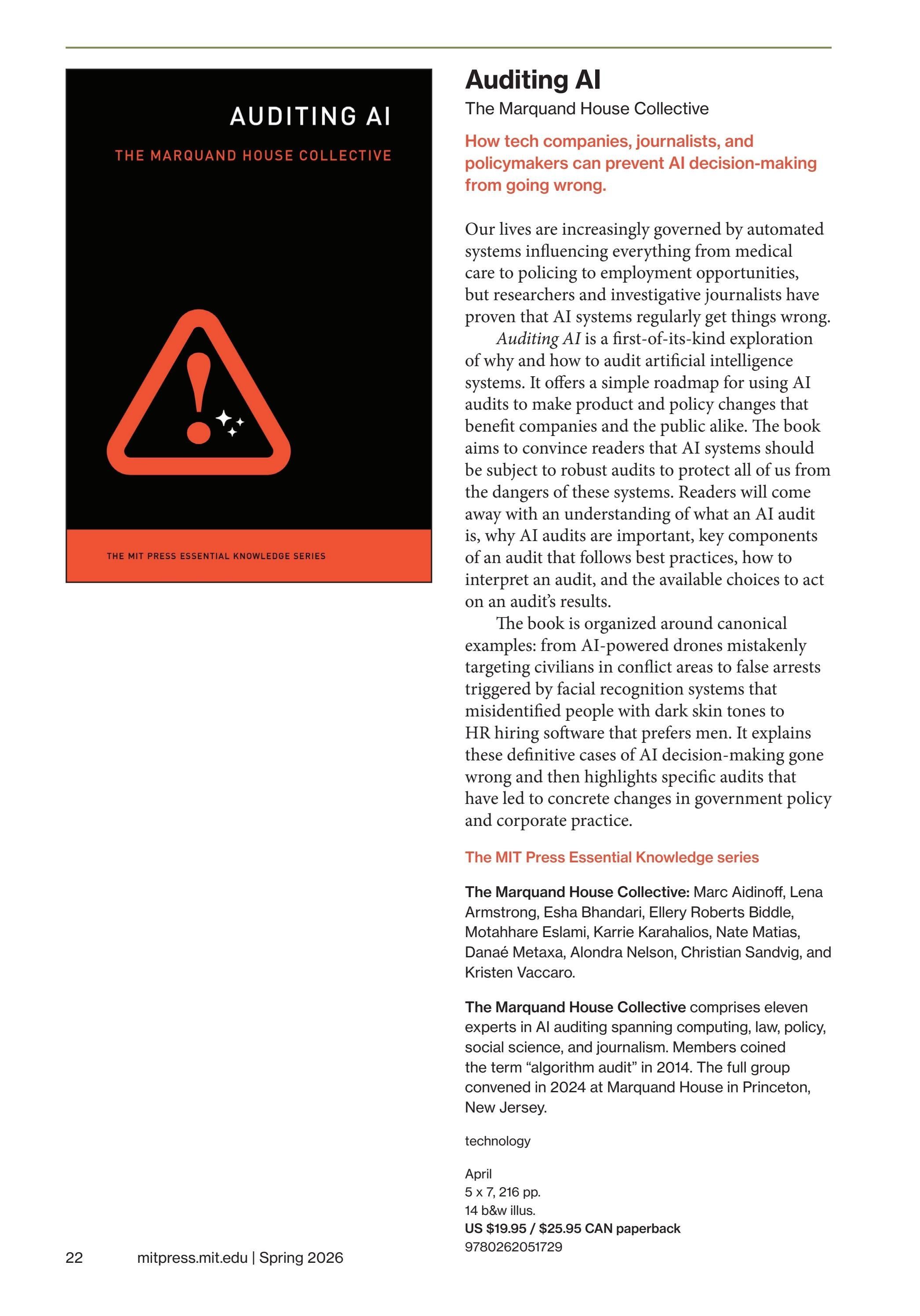 MIT Press Spring 2026 Catalog Weekly Ad January 1 - December 31, 2026