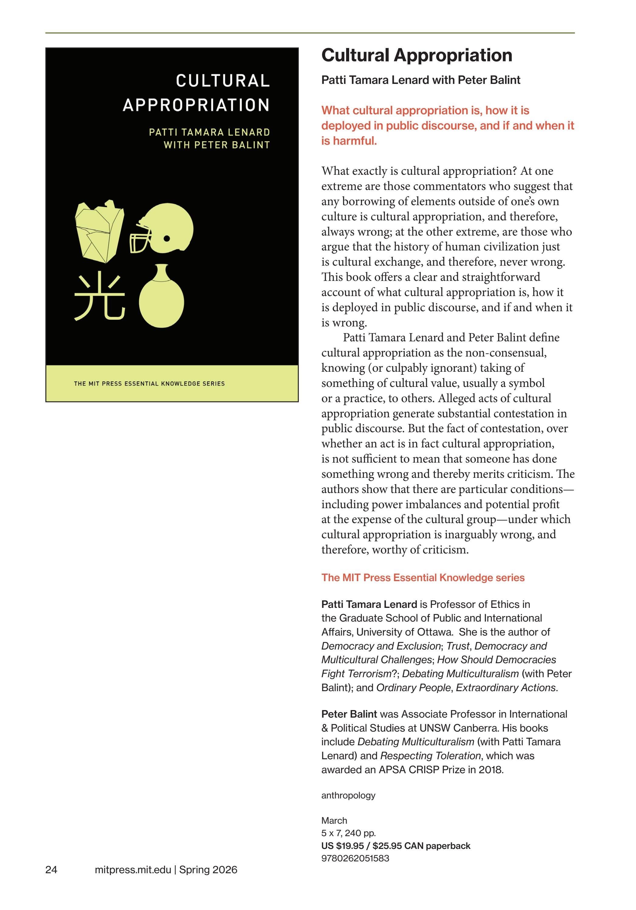 MIT Press Spring 2026 Catalog Weekly Ad January 1 - December 31, 2026