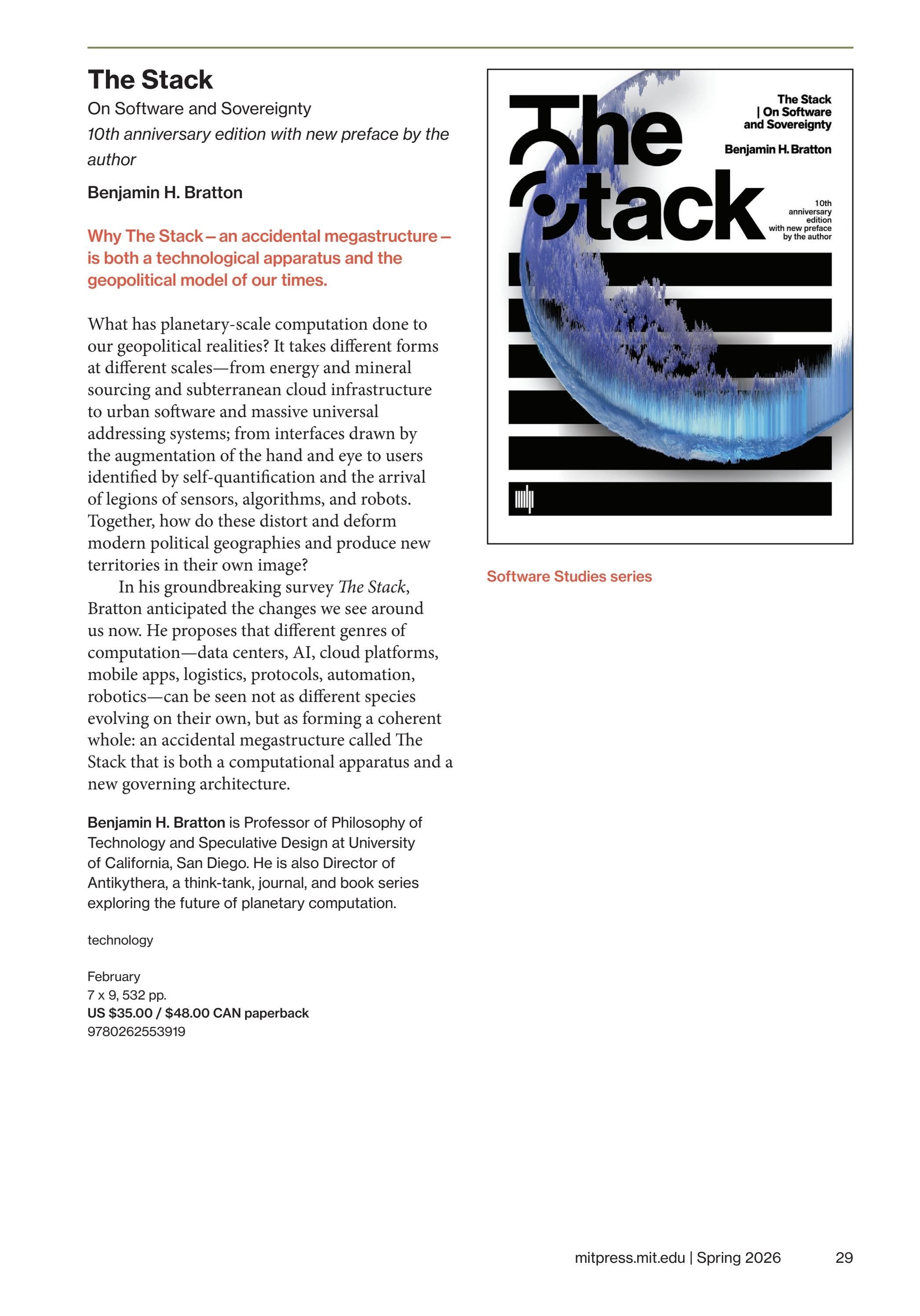 MIT Press Spring 2026 Catalog Weekly Ad January 1 - December 31, 2026