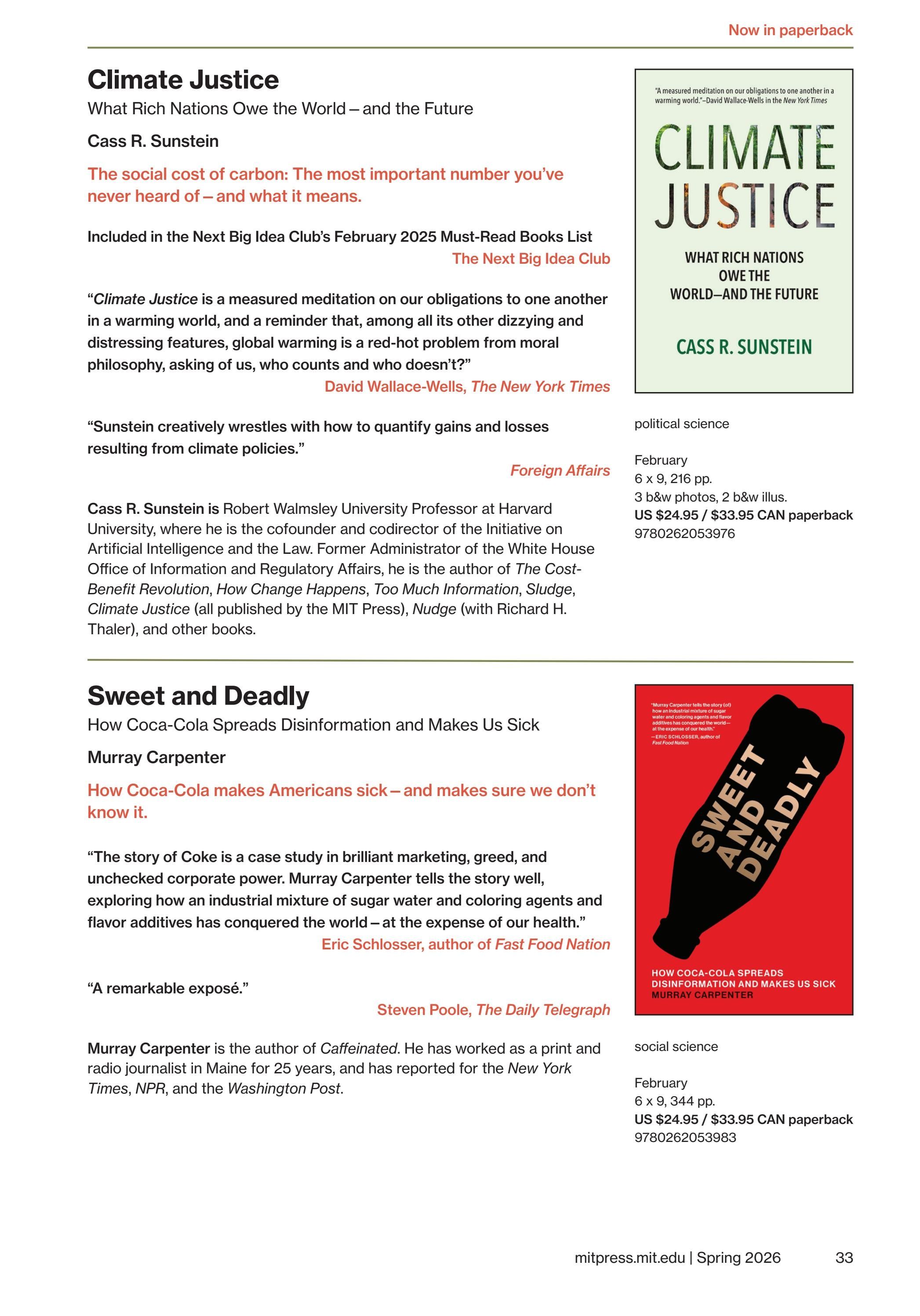 MIT Press Spring 2026 Catalog Weekly Ad January 1 - December 31, 2026