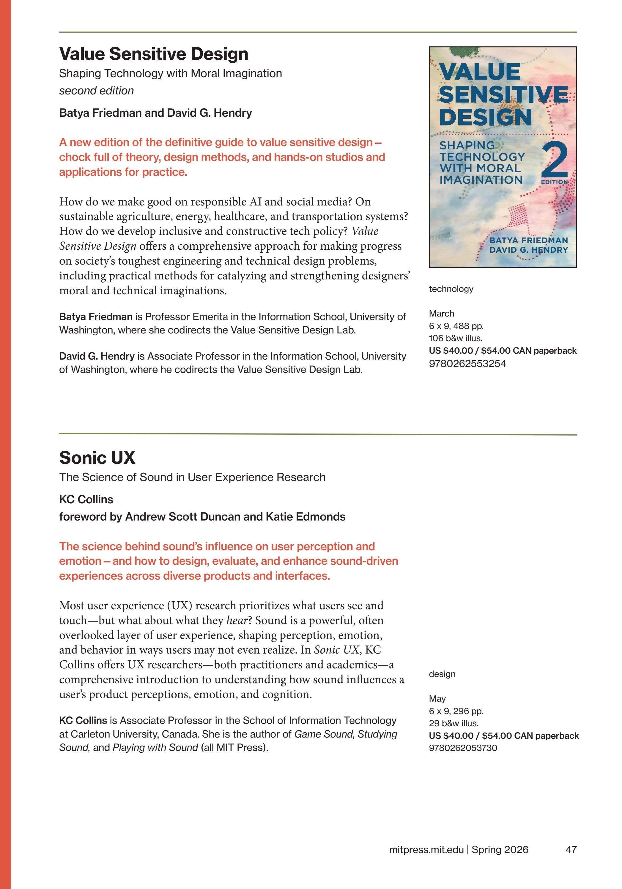 MIT Press Spring 2026 Catalog Weekly Ad January 1 - December 31, 2026