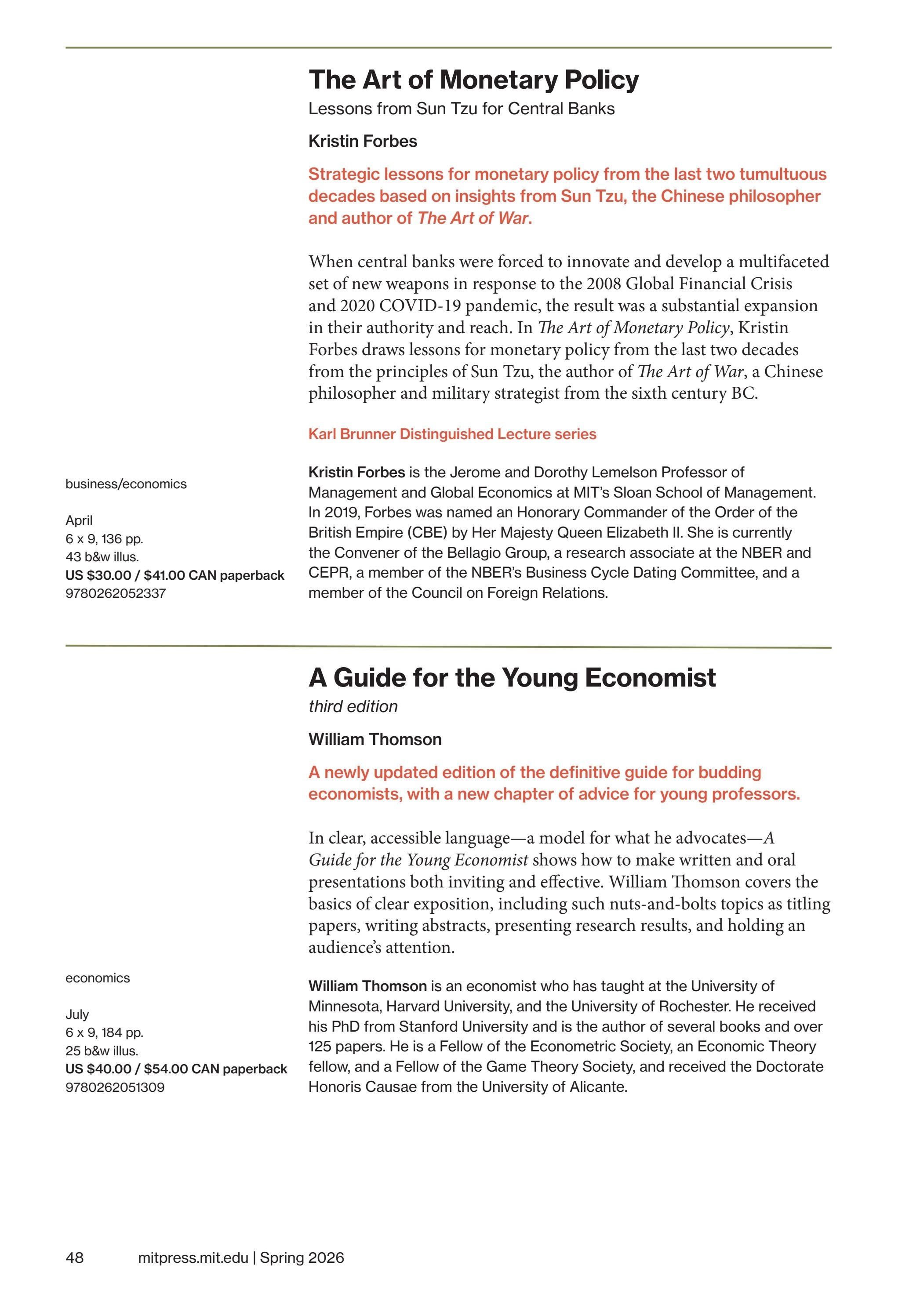 MIT Press Spring 2026 Catalog Weekly Ad January 1 - December 31, 2026