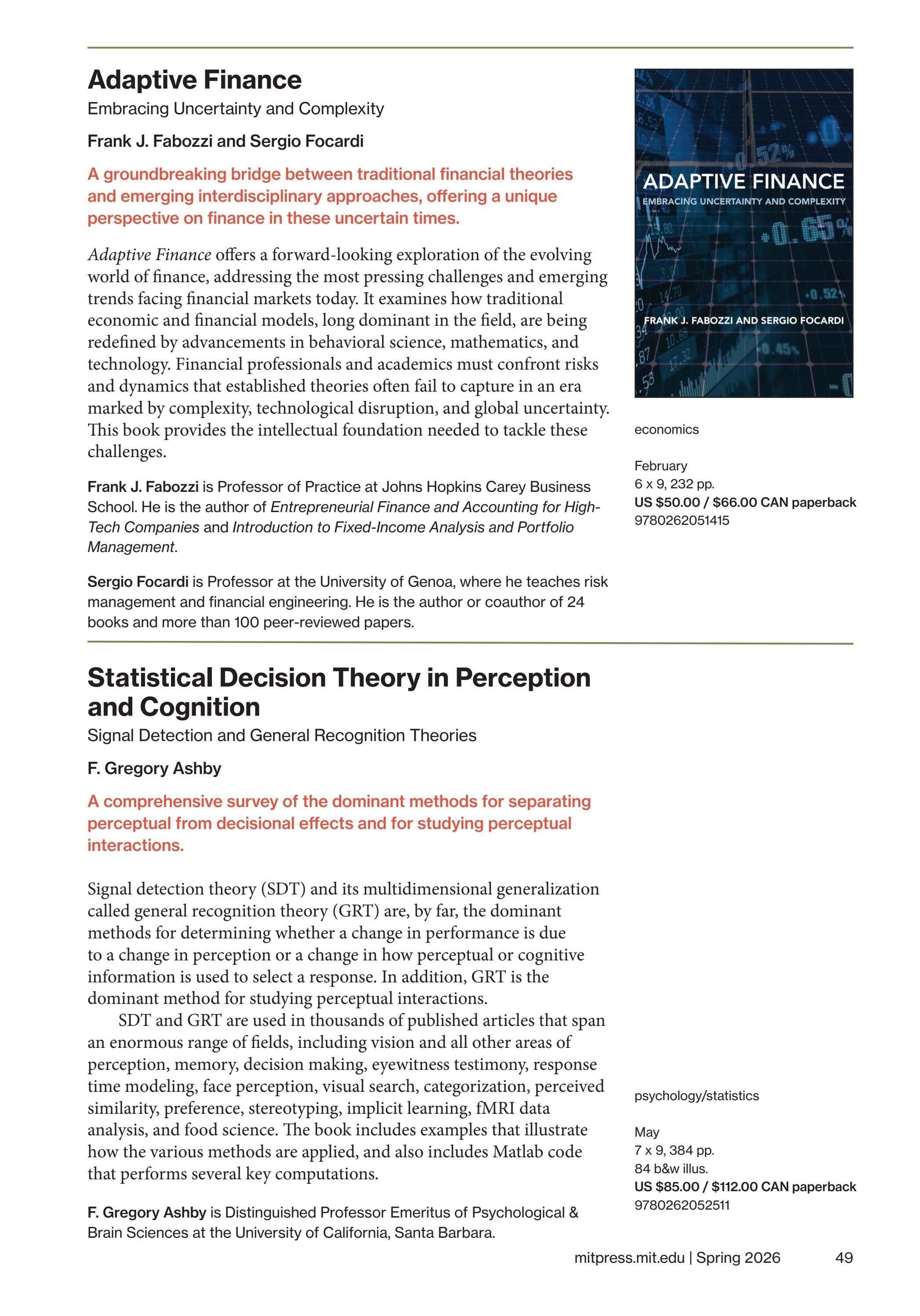 MIT Press Spring 2026 Catalog Weekly Ad January 1 - December 31, 2026