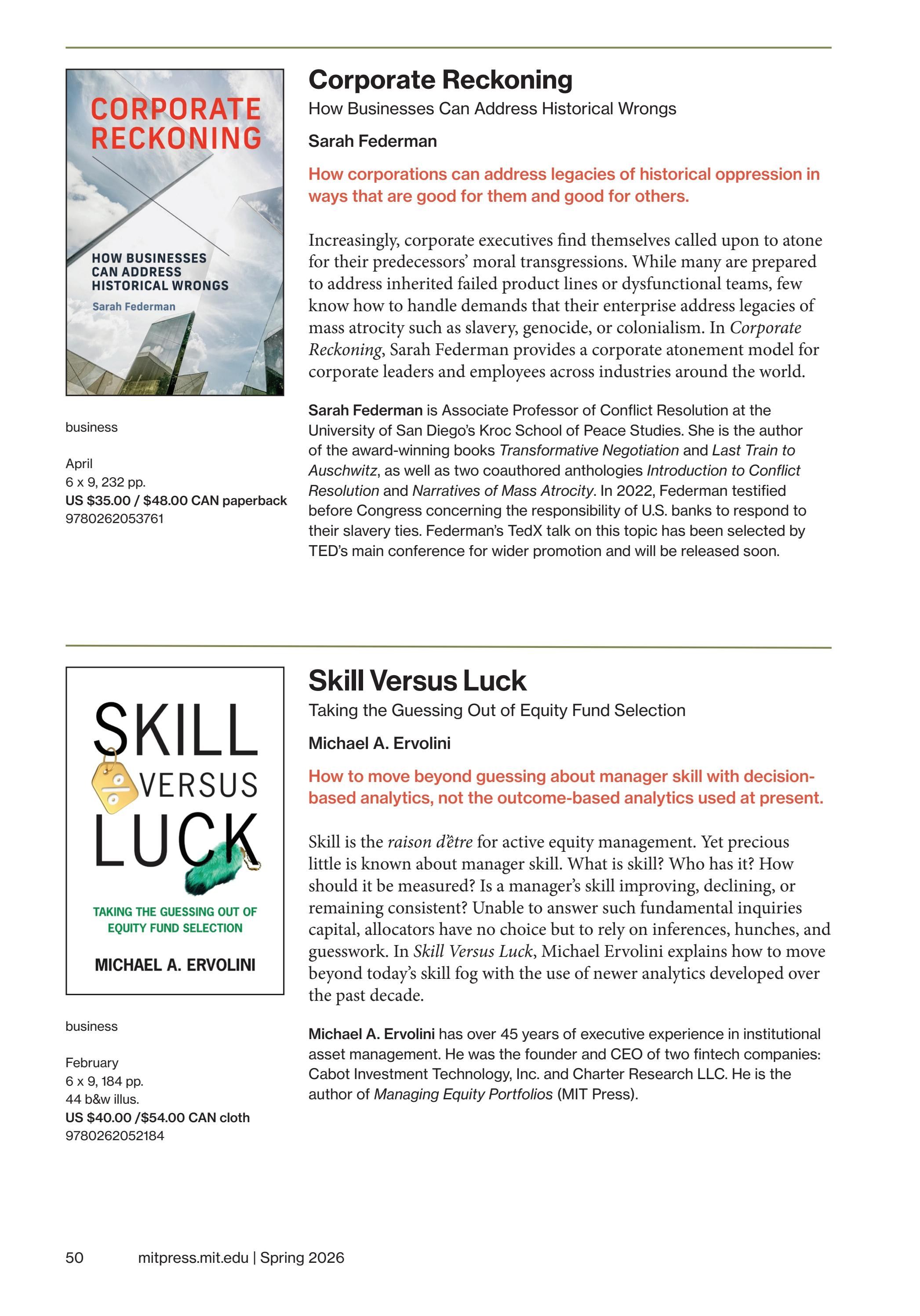 MIT Press Spring 2026 Catalog Weekly Ad January 1 - December 31, 2026