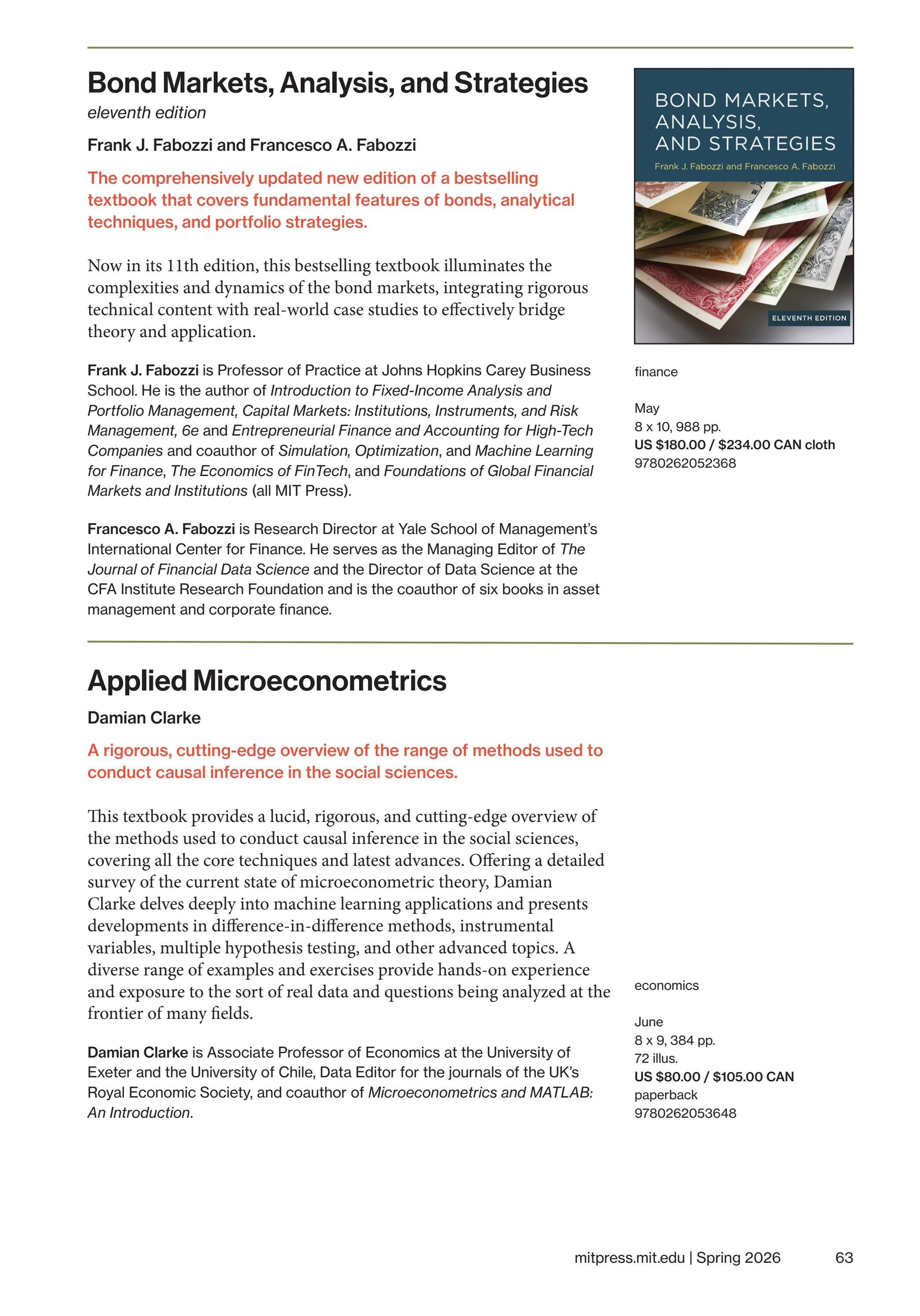 MIT Press Spring 2026 Catalog Weekly Ad January 1 - December 31, 2026