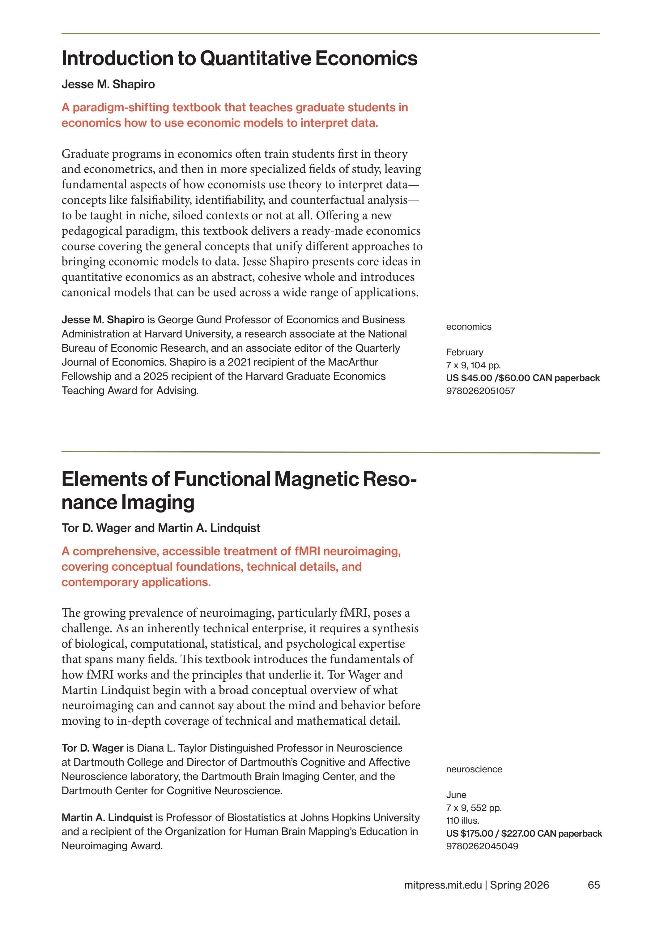 MIT Press Spring 2026 Catalog Weekly Ad January 1 - December 31, 2026