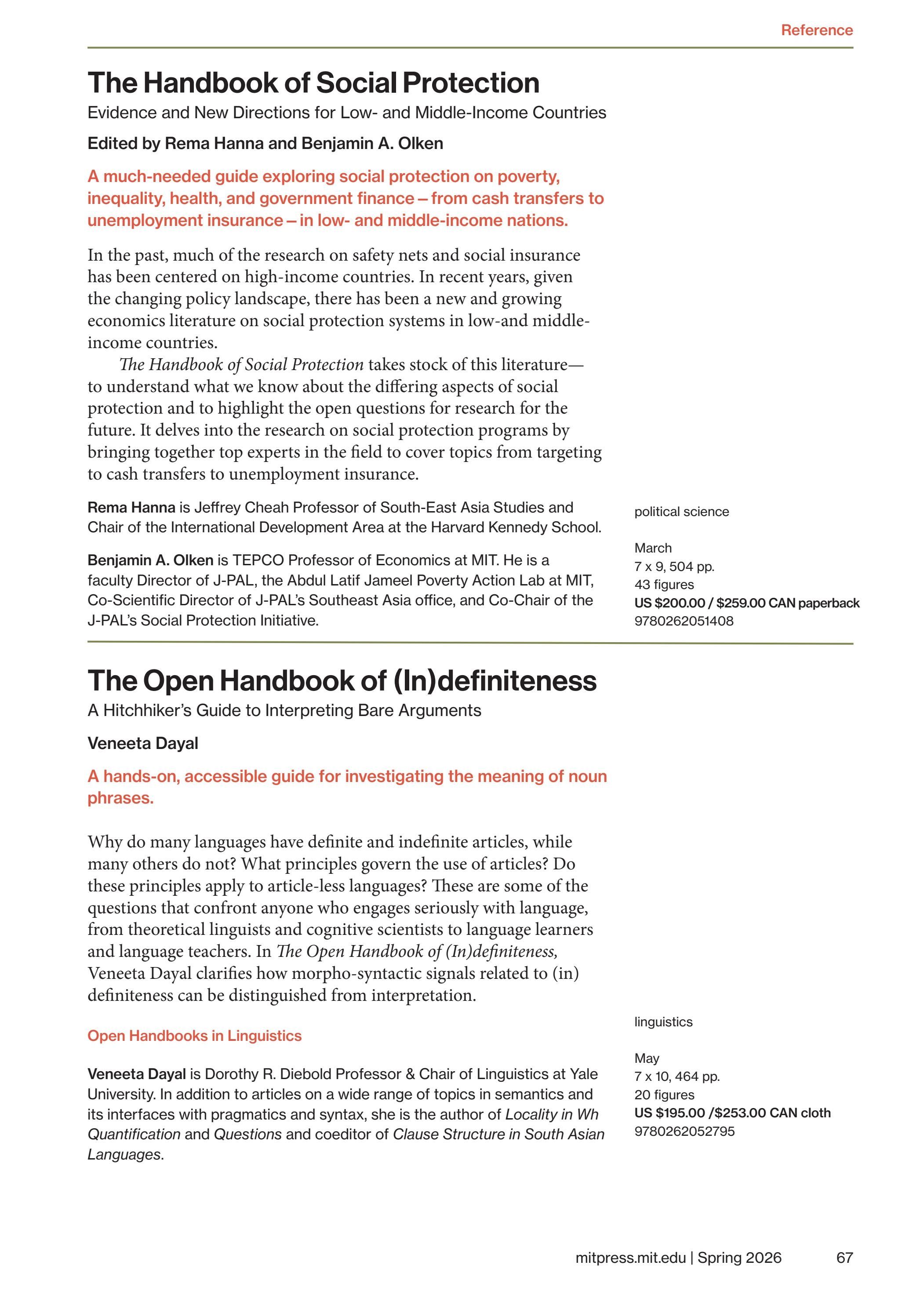 MIT Press Spring 2026 Catalog Weekly Ad January 1 - December 31, 2026
