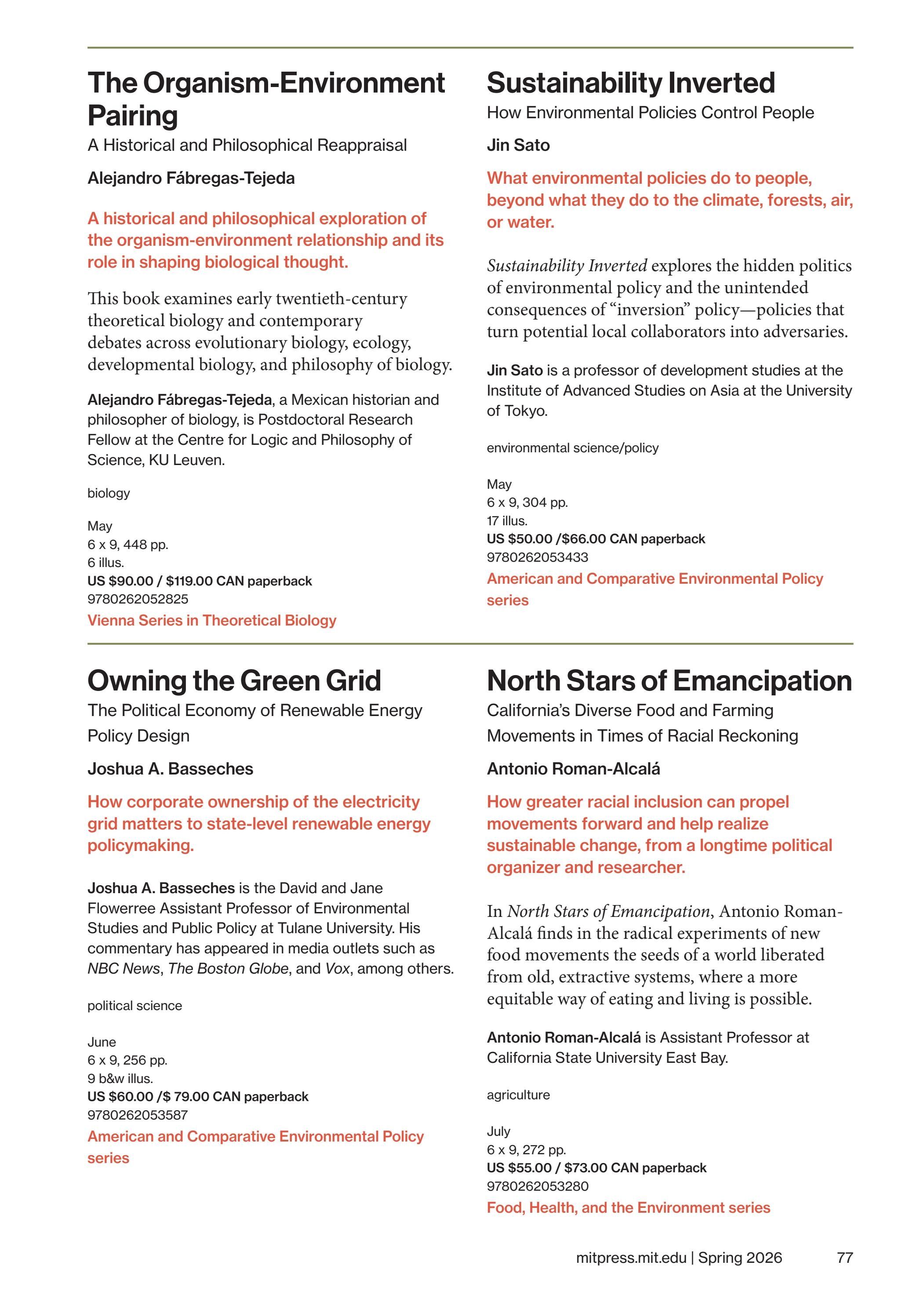 MIT Press Spring 2026 Catalog Weekly Ad January 1 - December 31, 2026