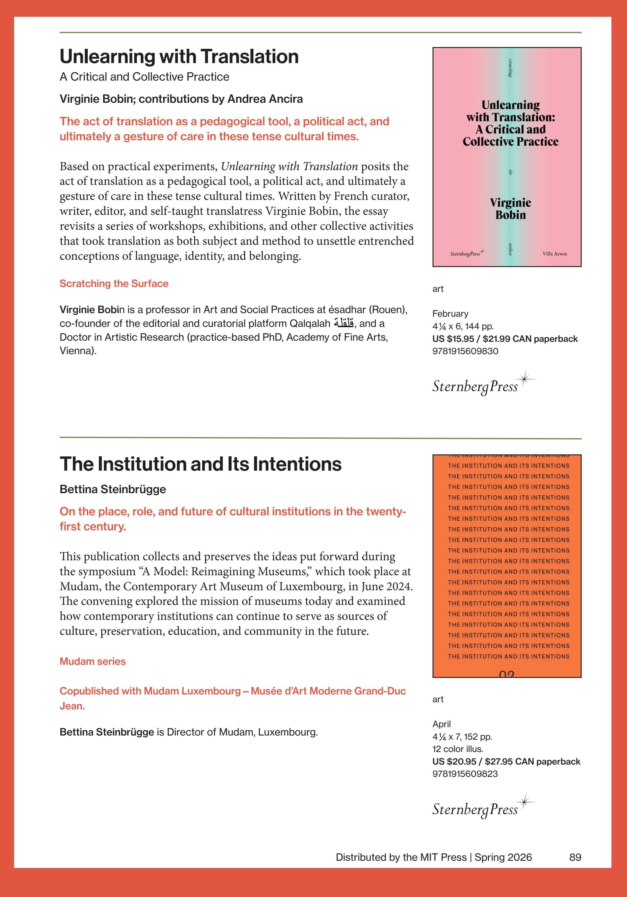 MIT Press Spring 2026 Catalog Weekly Ad January 1 - December 31, 2026