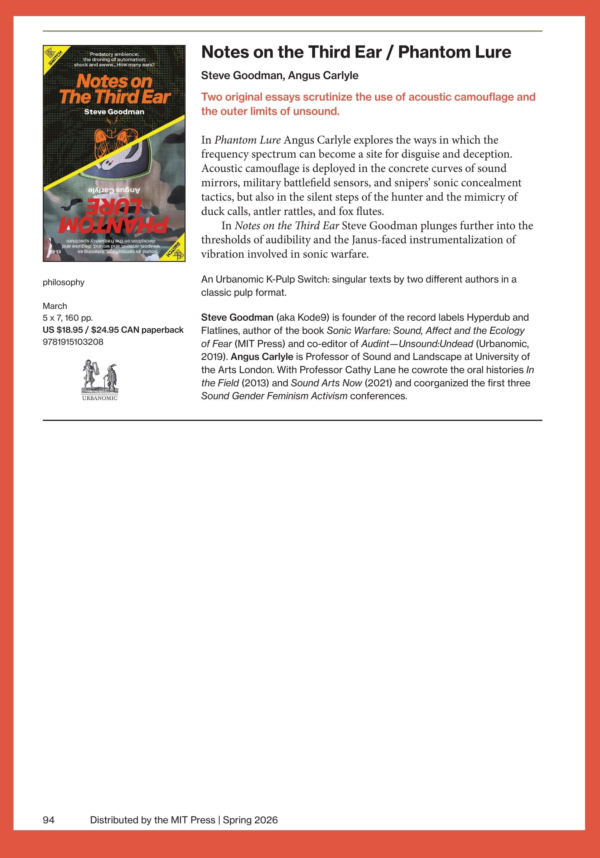 MIT Press Spring 2026 Catalog Weekly Ad January 1 - December 31, 2026