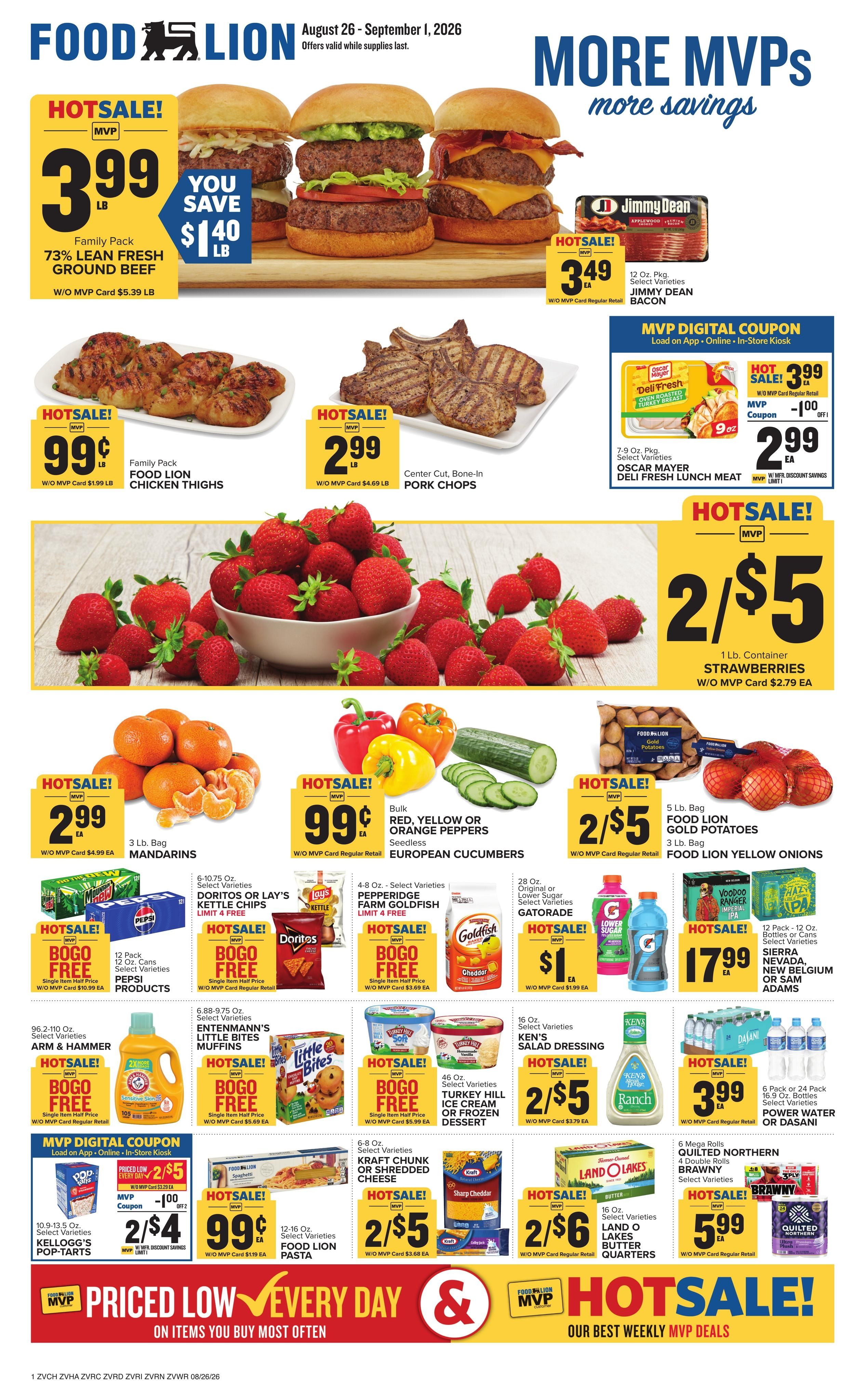 Food Lion (Burkeville–Prospect Area, VA) Weekly Ad August 26 - September 1, 2026