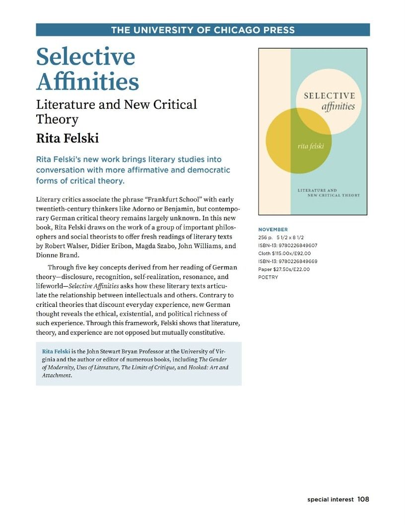 University of Chicago Press Fall 2026 Catalog Weekly Ad January 1 - December 31, 2026
