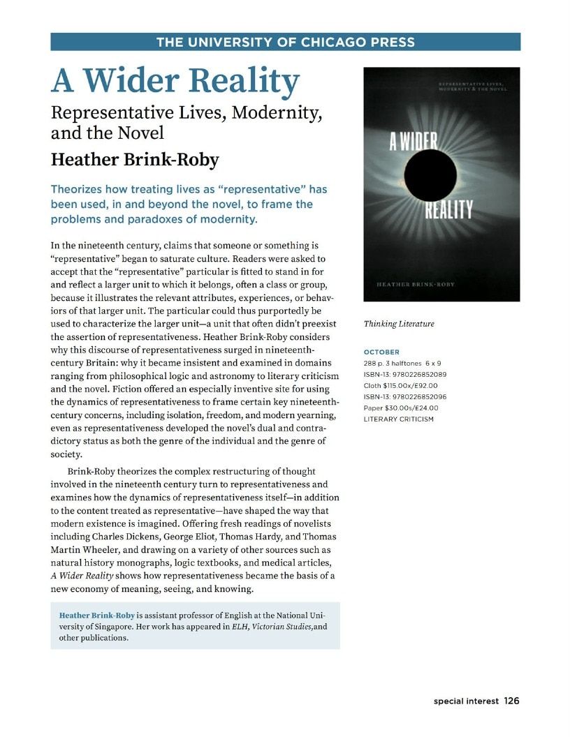 University of Chicago Press Fall 2026 Catalog Weekly Ad January 1 - December 31, 2026