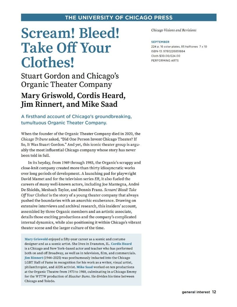 University of Chicago Press Fall 2026 Catalog Weekly Ad January 1 - December 31, 2026