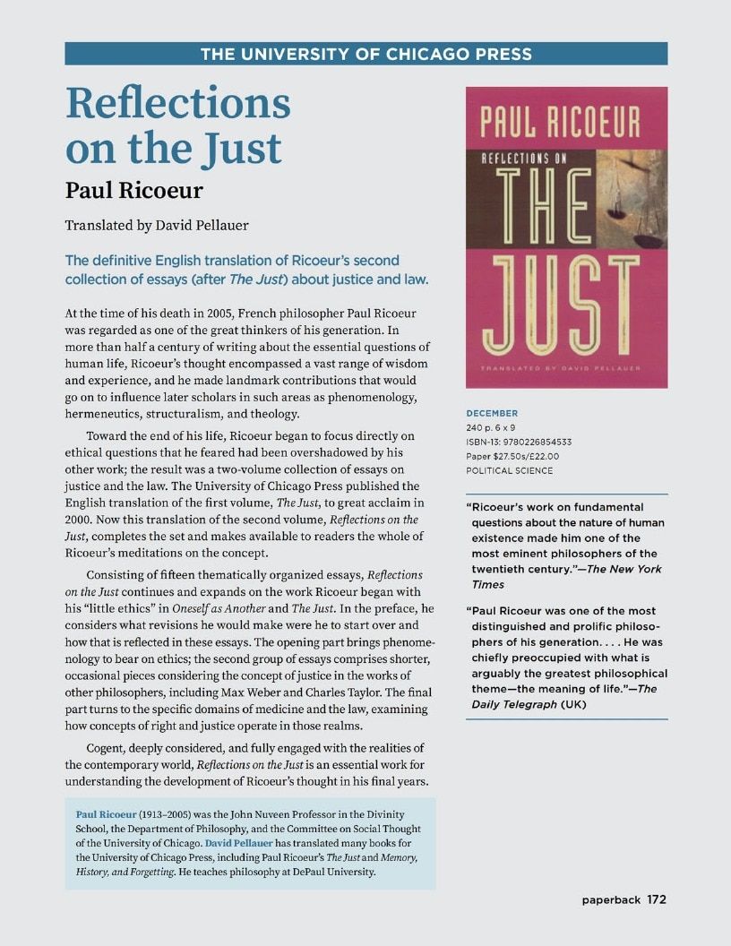University of Chicago Press Fall 2026 Catalog Weekly Ad January 1 - December 31, 2026