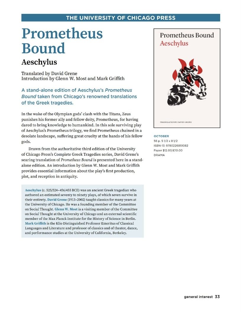 University of Chicago Press Fall 2026 Catalog Weekly Ad January 1 - December 31, 2026