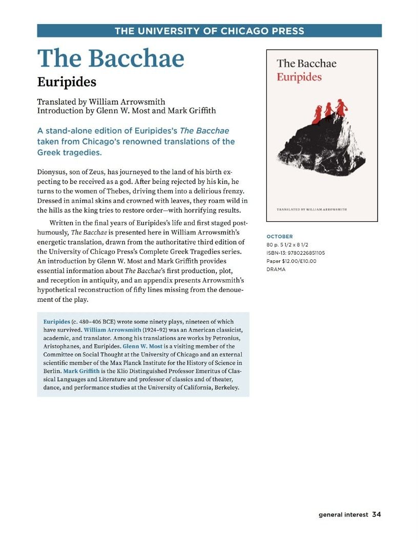 University of Chicago Press Fall 2026 Catalog Weekly Ad January 1 - December 31, 2026