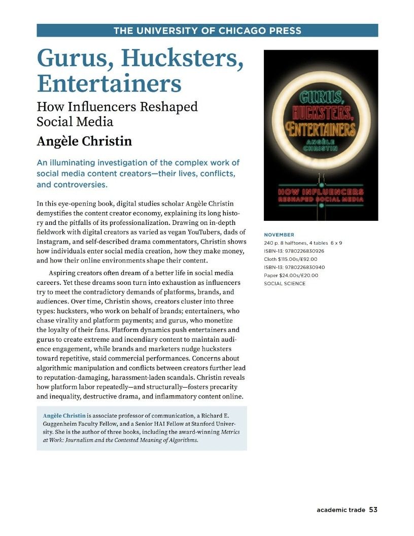 University of Chicago Press Fall 2026 Catalog Weekly Ad January 1 - December 31, 2026