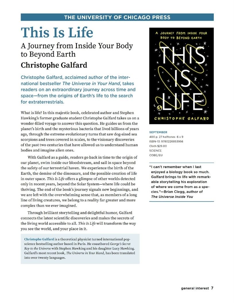 University of Chicago Press Fall 2026 Catalog Weekly Ad January 1 - December 31, 2026
