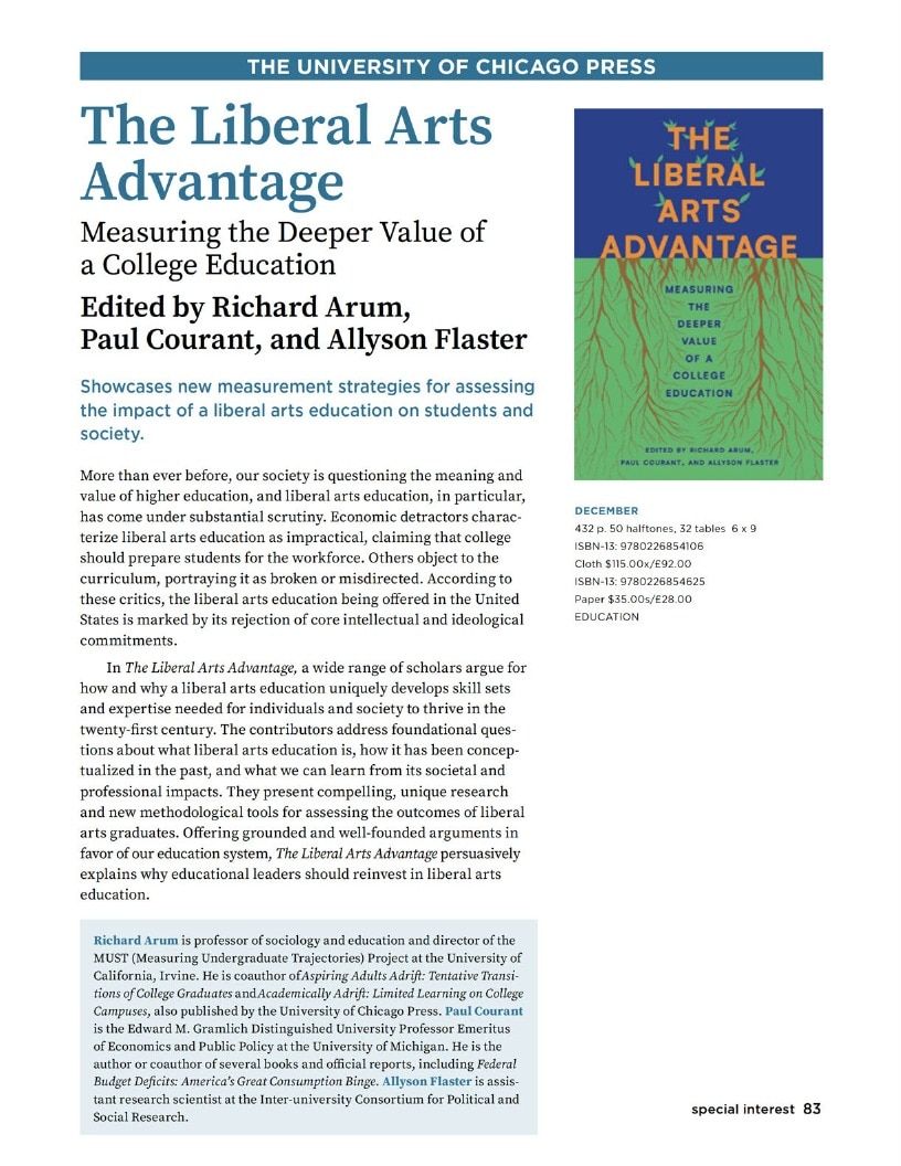University of Chicago Press Fall 2026 Catalog Weekly Ad January 1 - December 31, 2026