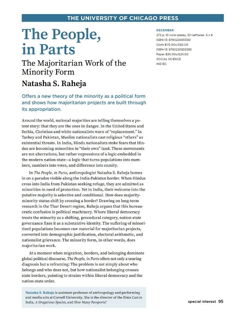 University of Chicago Press Fall 2026 Catalog Weekly Ad January 1 - December 31, 2026