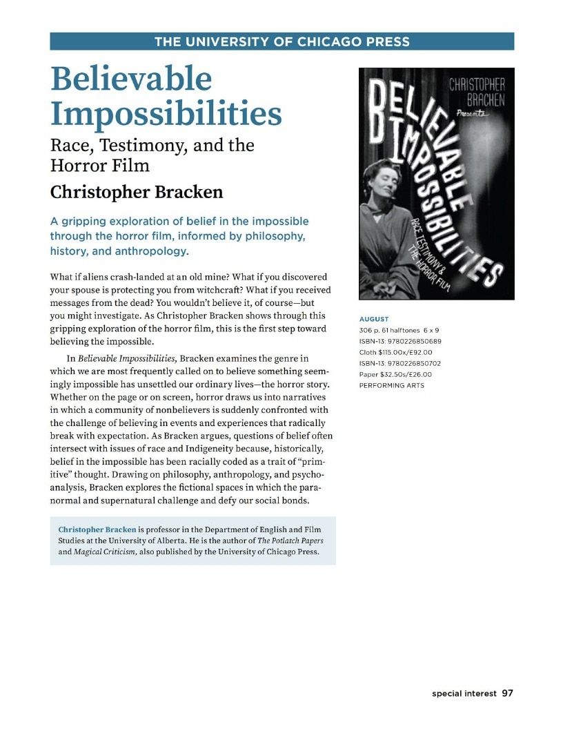 University of Chicago Press Fall 2026 Catalog Weekly Ad January 1 - December 31, 2026