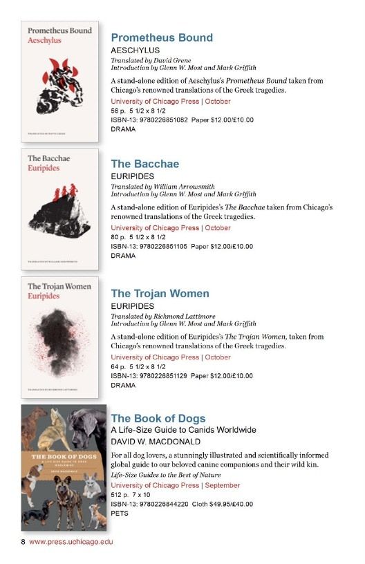 University of Chicago Press Fall 2026 International Catalog Weekly Ad January 1 - December 31, 2026