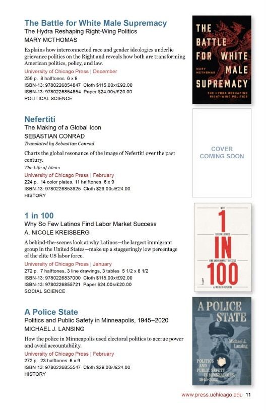 University of Chicago Press Fall 2026 International Catalog Weekly Ad January 1 - December 31, 2026