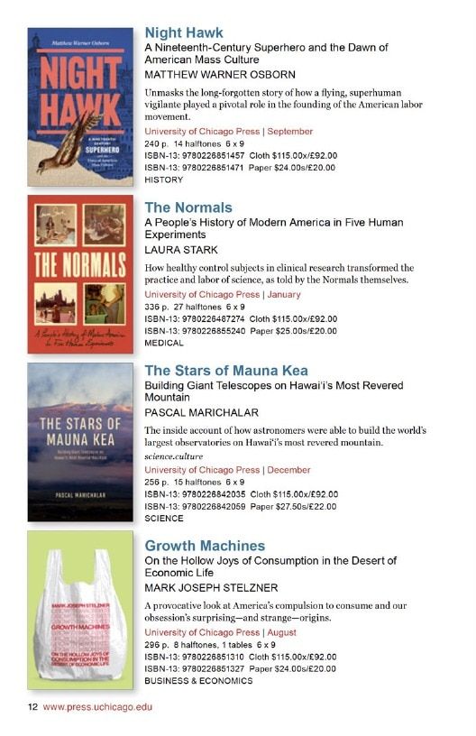 University of Chicago Press Fall 2026 International Catalog Weekly Ad January 1 - December 31, 2026